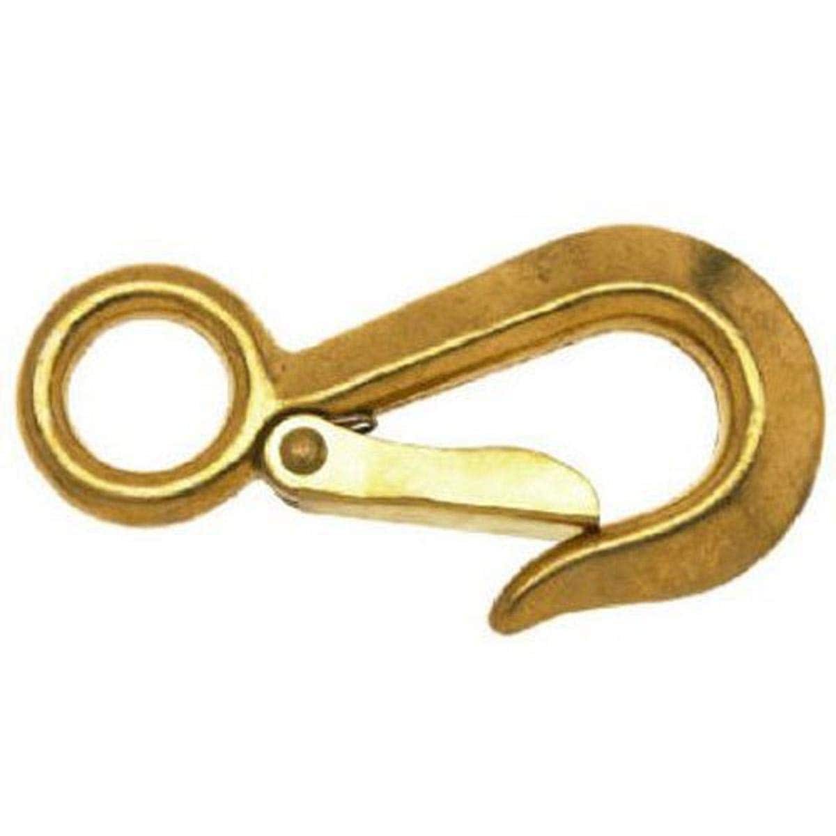 DAMAR DayMark T7620804 Solid Bronze Snap Hook Polished Bronze 3/4 Round Eye 5/8 Opening 4 Length 140 lb WLL #T7620804
