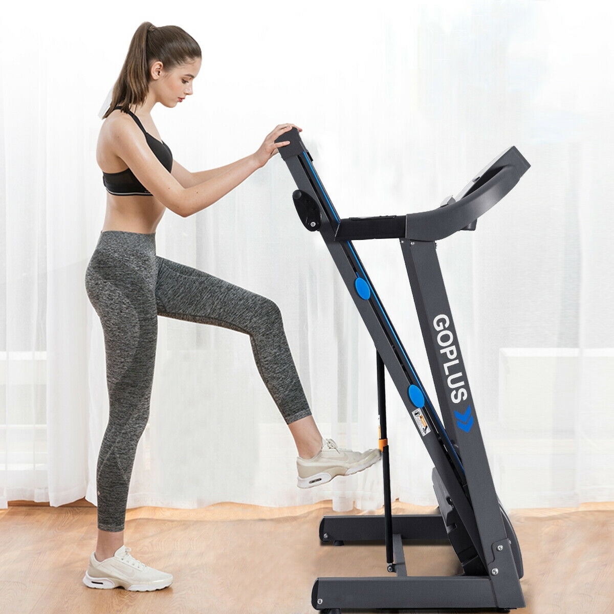 2.25 hp folding treadmill electric best sale motorized power running fitness machine