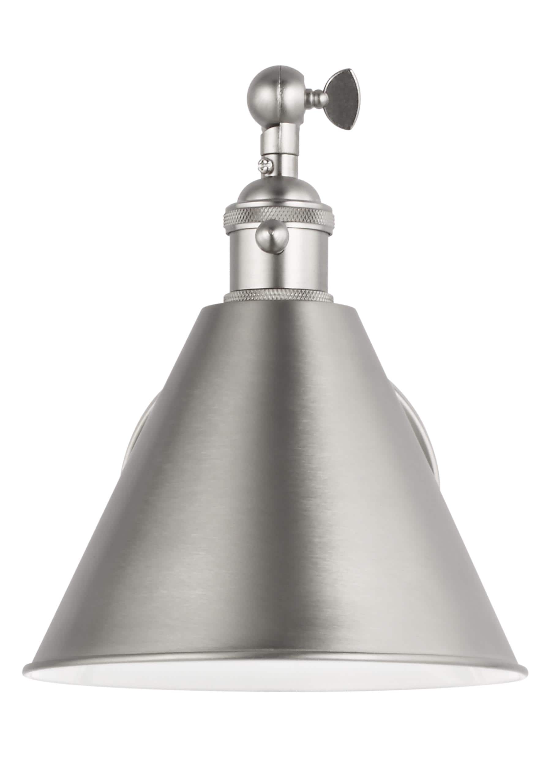 Generation Lighting 4198101EN3-962 Salem 7-in W 1 -Light Brushed Nickel Transitional Wall Sconce ENERGY STAR Certified