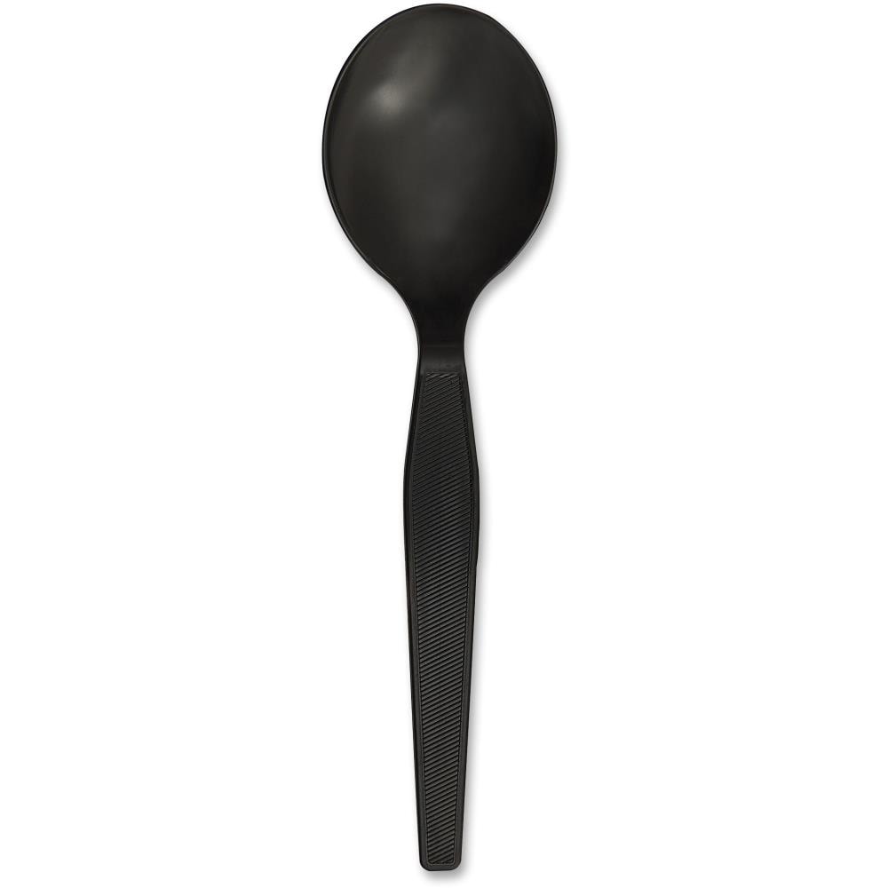 Genuine Joe Heavyweight Black Disposable Cutlery Set - Includes Spoons -  Textured Handle for Easy Grip - Quick Cleanup - 1 Pack in the Disposable  Cutlery department at