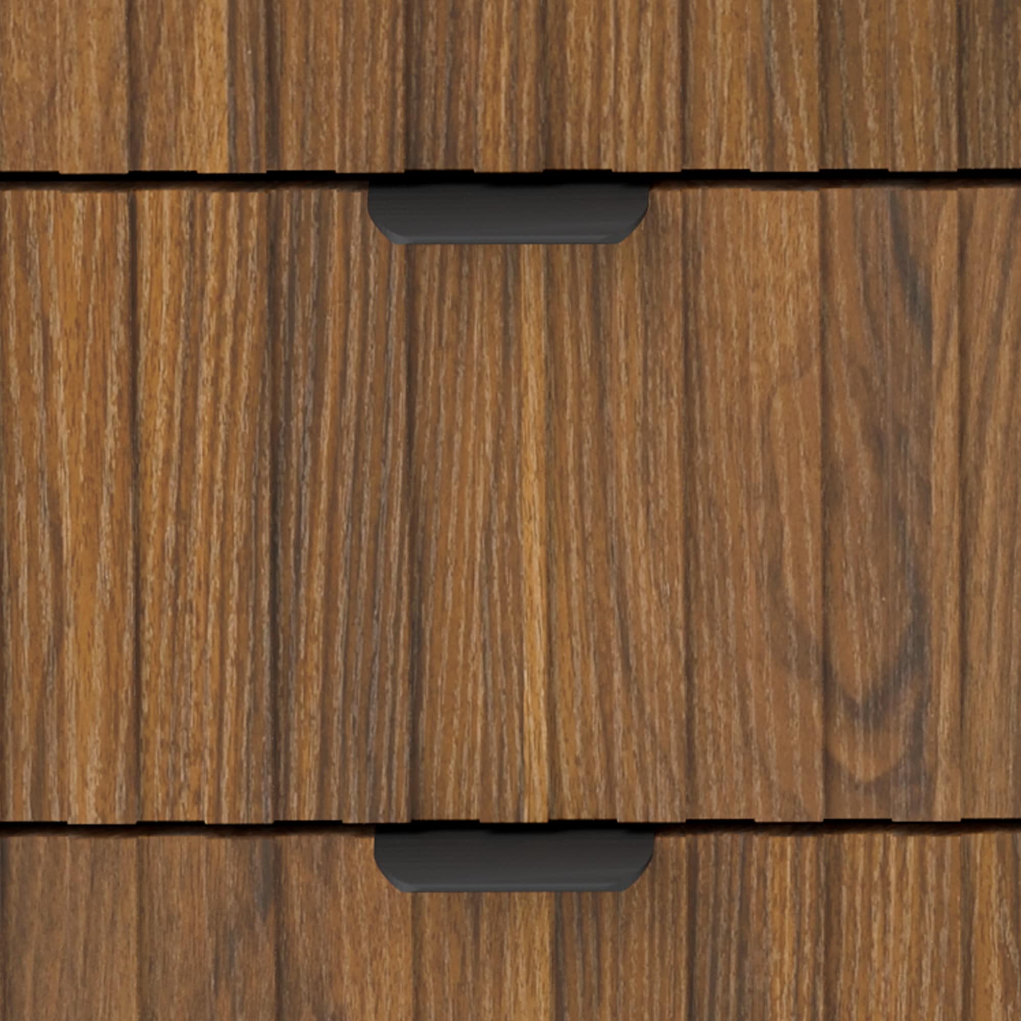 Dark Brown Finished Wood 6-Drawer Rectangular Dresser