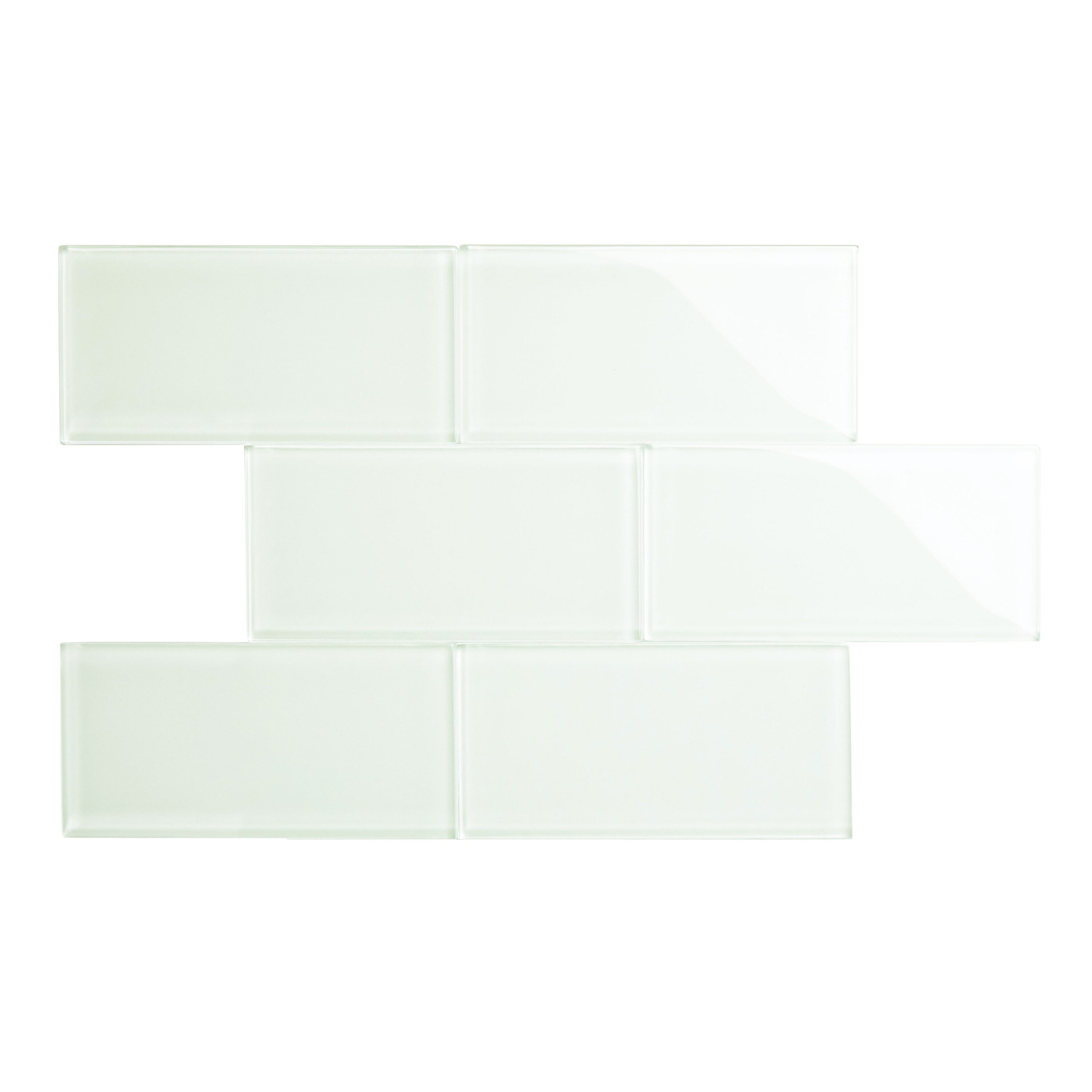 Giorbello Classic Premium Dove White 6-in x 12-in Glossy Glass Subway Wall Tile (5-sq. ft/ Carton)