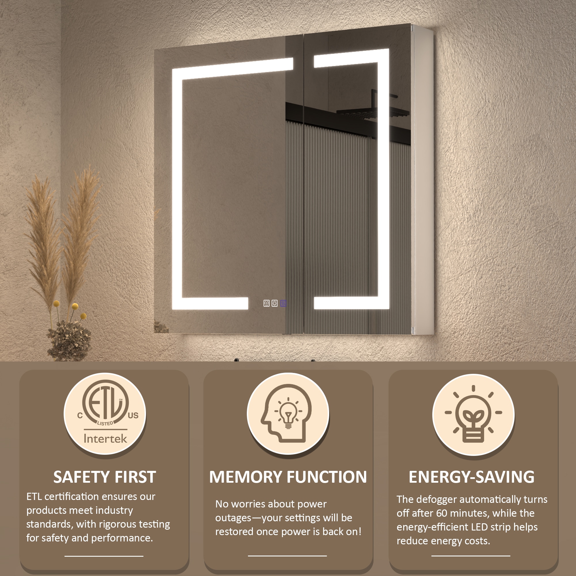 ExBrite LWSDHMC3030V3 Bathroom-Medicine-Cabinets - View #18