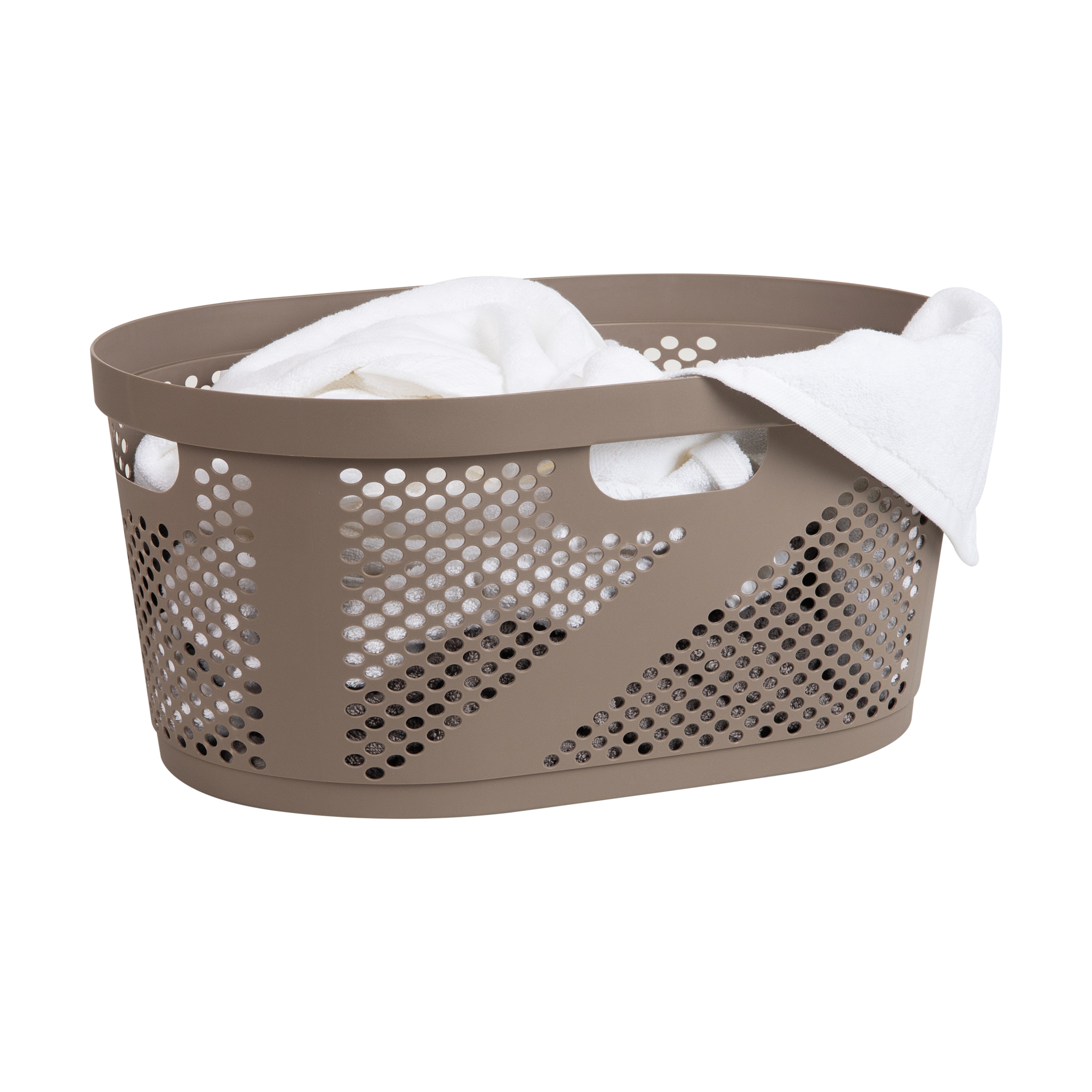 Mind Reader HHAMP40-BRNM 40-Liter Bronze Plastic Laundry Basket