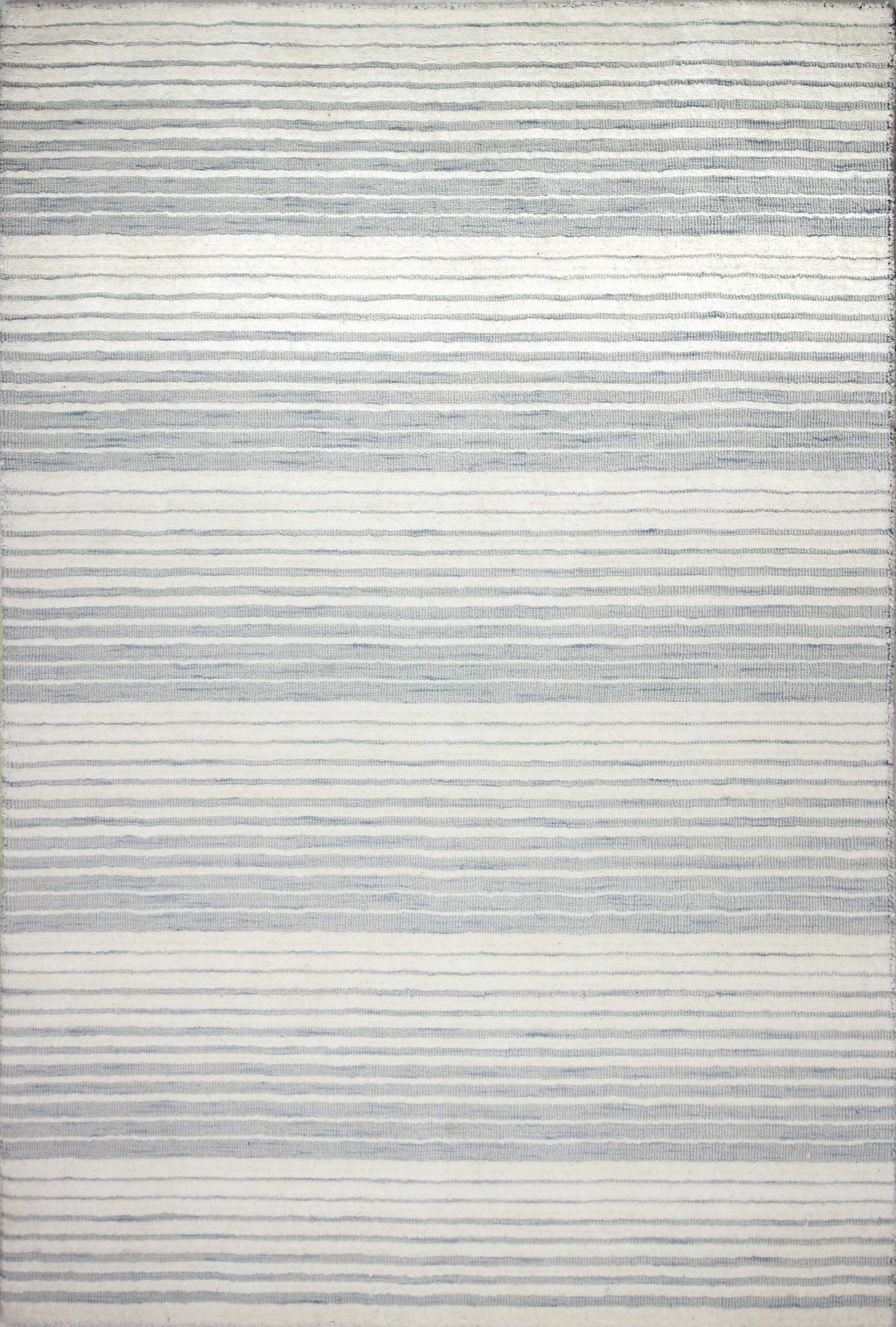 Bashian 649652279947 4 X 6 (ft) Wool Ivory/Silver Indoor Solid Industrial Area Rug