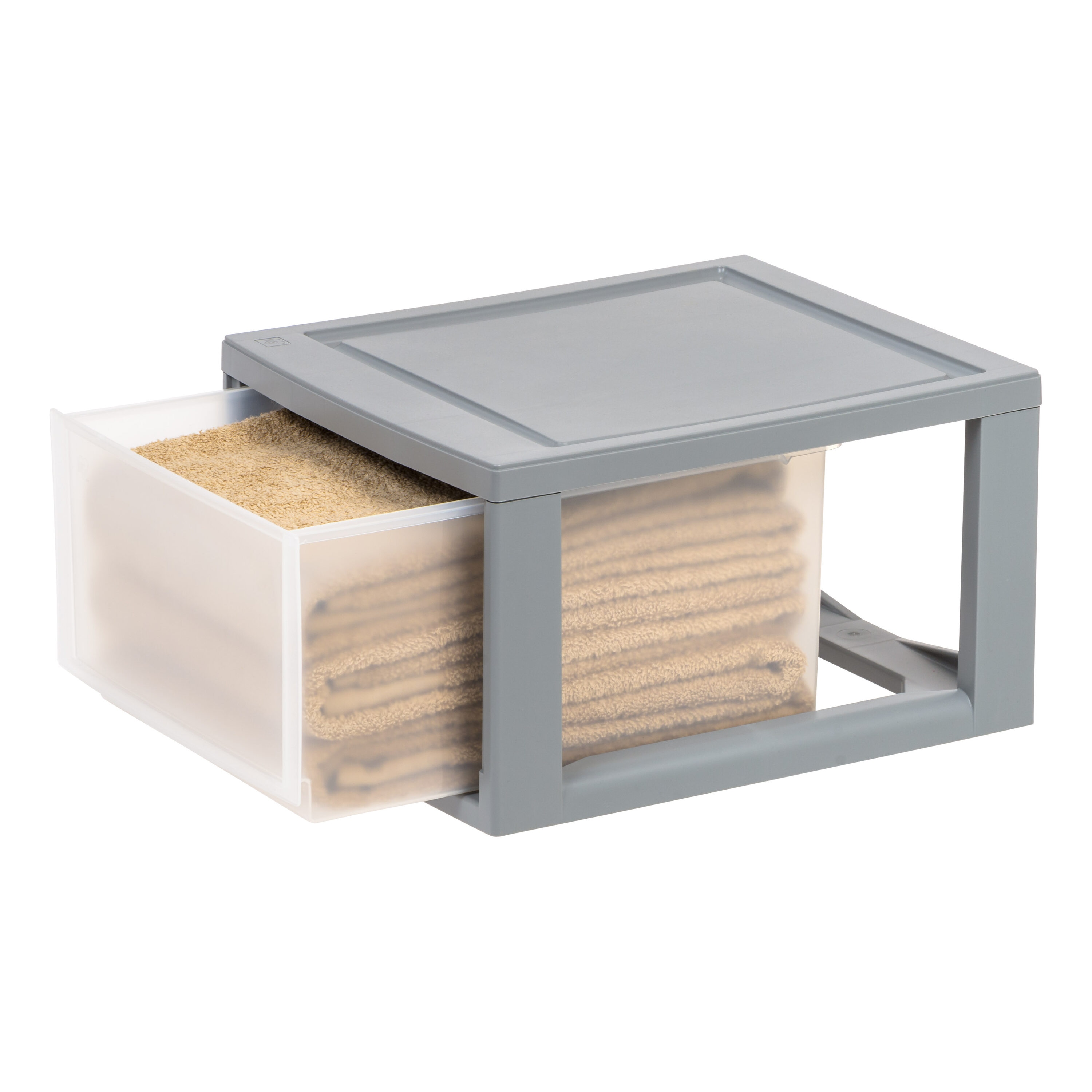 IRIS USA 6 Quart Stackable Storage Drawer, Plastic Drawer