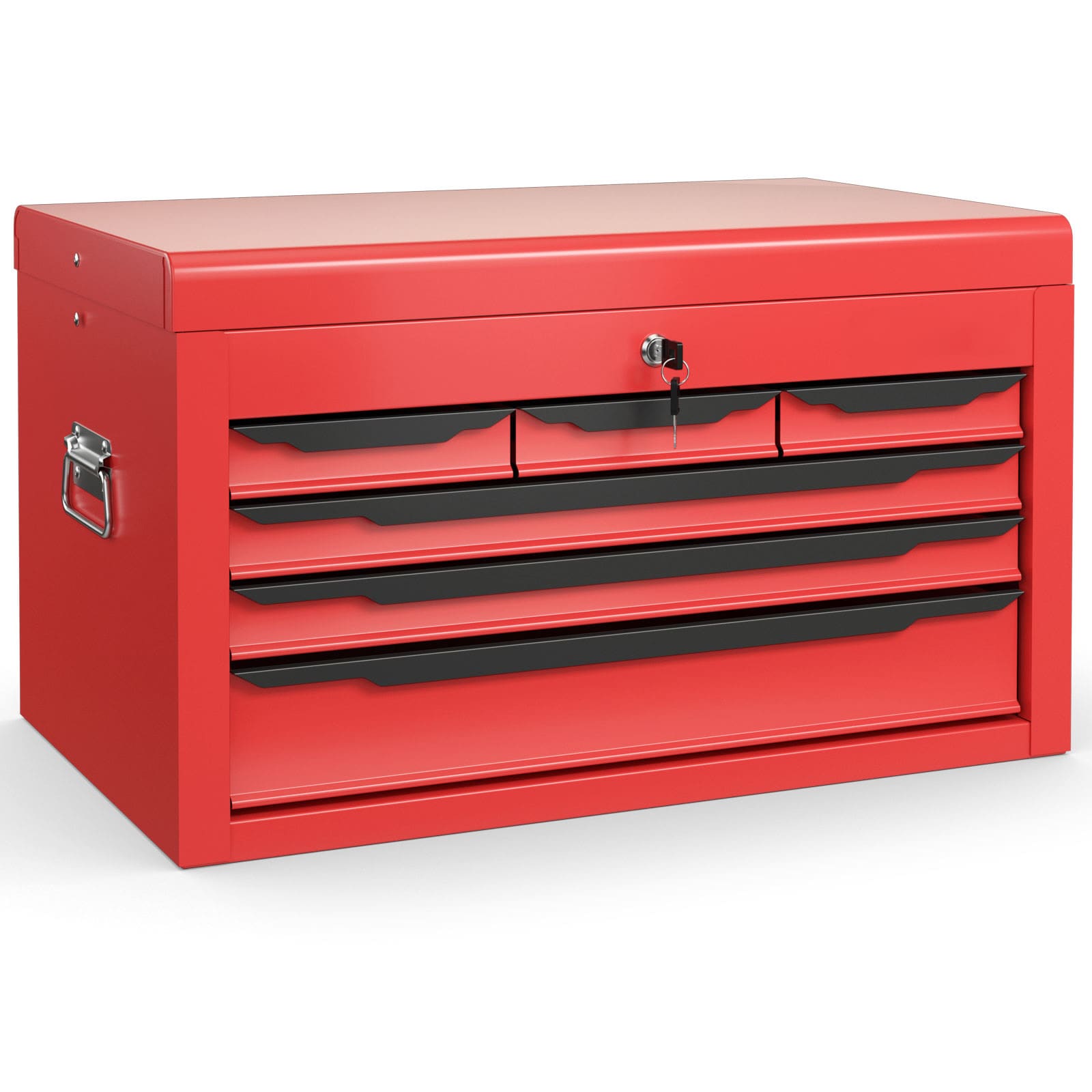 Volenca Portable 6-Drawer Steel Tool Chest with Top Storage 24-in W x 14-in H (Red) #VOL-7U5XBA