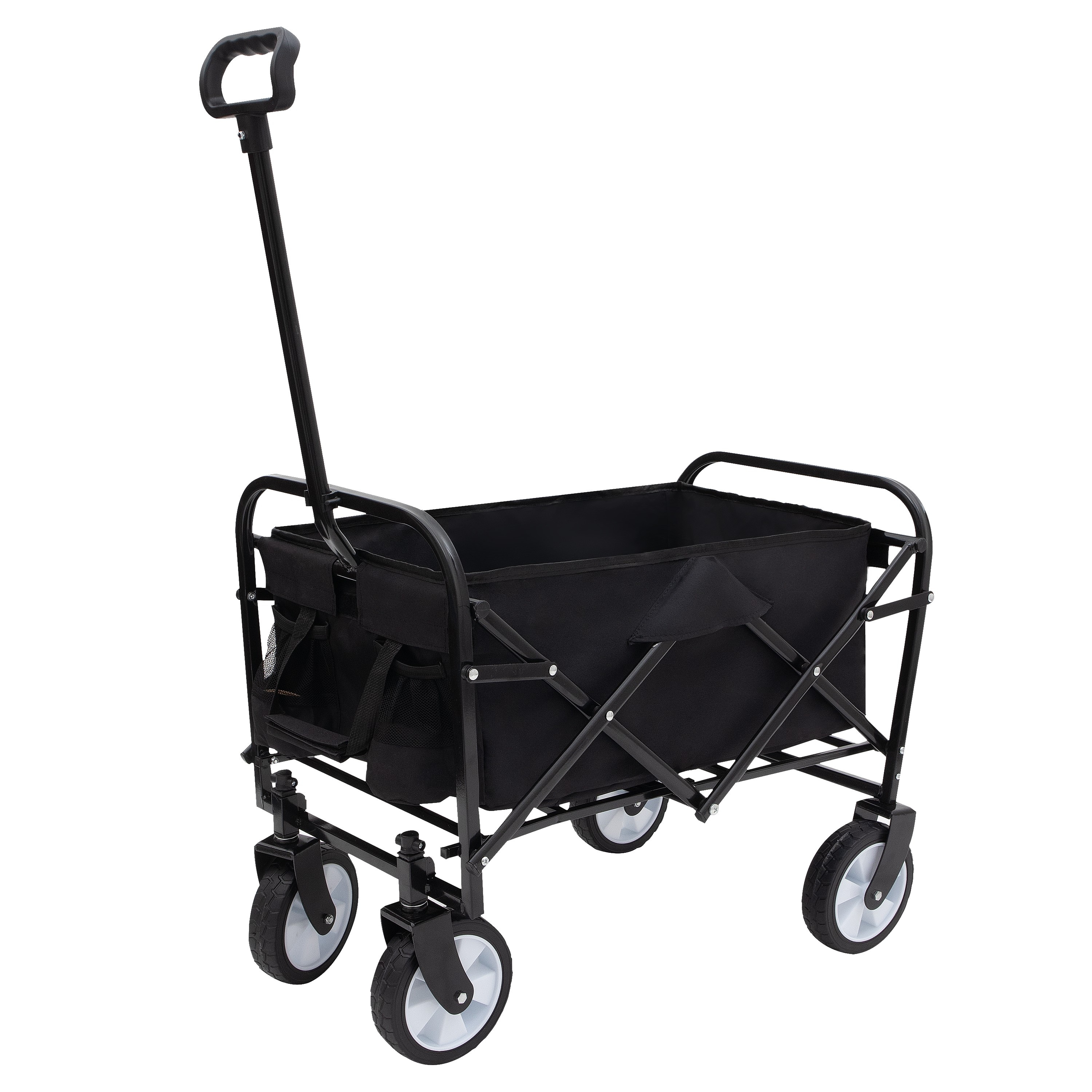 Maocao Hoom JLP210105 Retractable foldable four-wheel trolley 2.1-cu ft Steel Folding Yard Cart