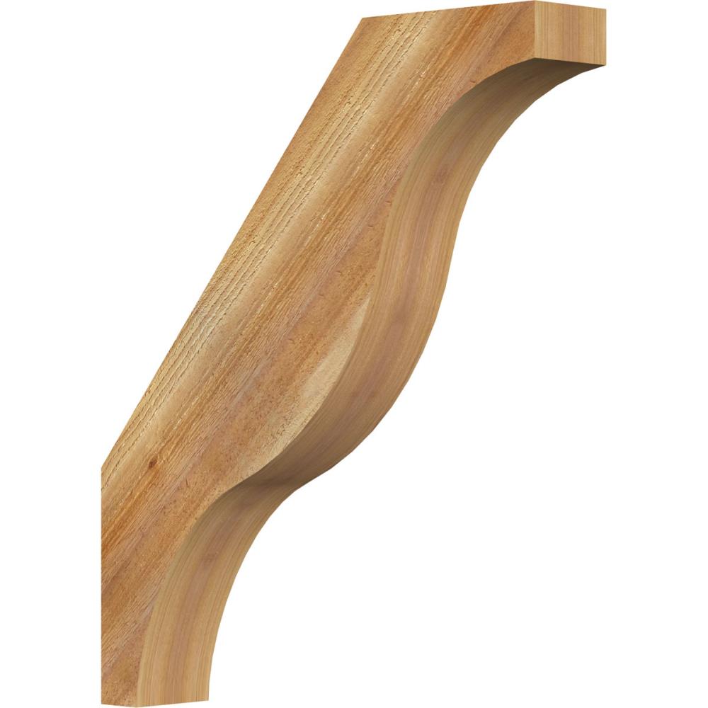 Ekena Millwork BRC04X22X26FST00RWR 4-in x 22-in x 26-in Western Red Cedar Unfinished Wood Funston Rough Sawn Knee Brace