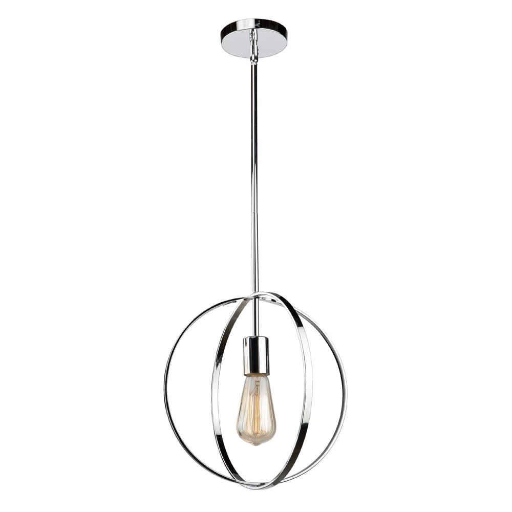 ARTCRAFT AC10881CH Newport Chrome Transitional Geometric Hanging Pendant Light