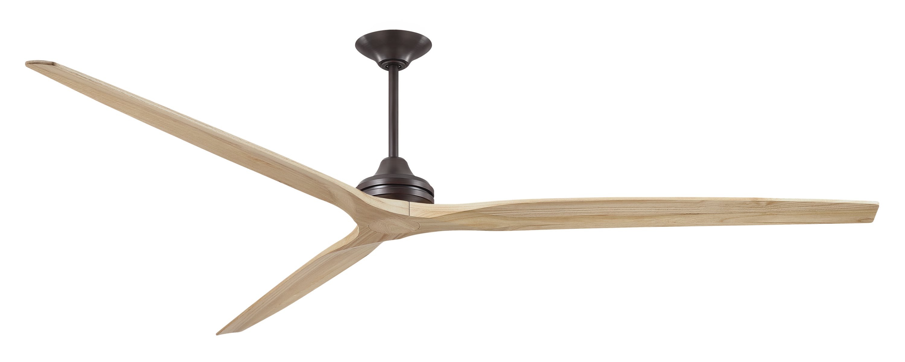 Fanimation FPD6721BDZ-96N Spitfire 96-in Outdoor Smart Dark Bronze with Natural Blades Propeller Ceiling Fan Light Kit Compatible - Remote Included ( 3 -Blade )