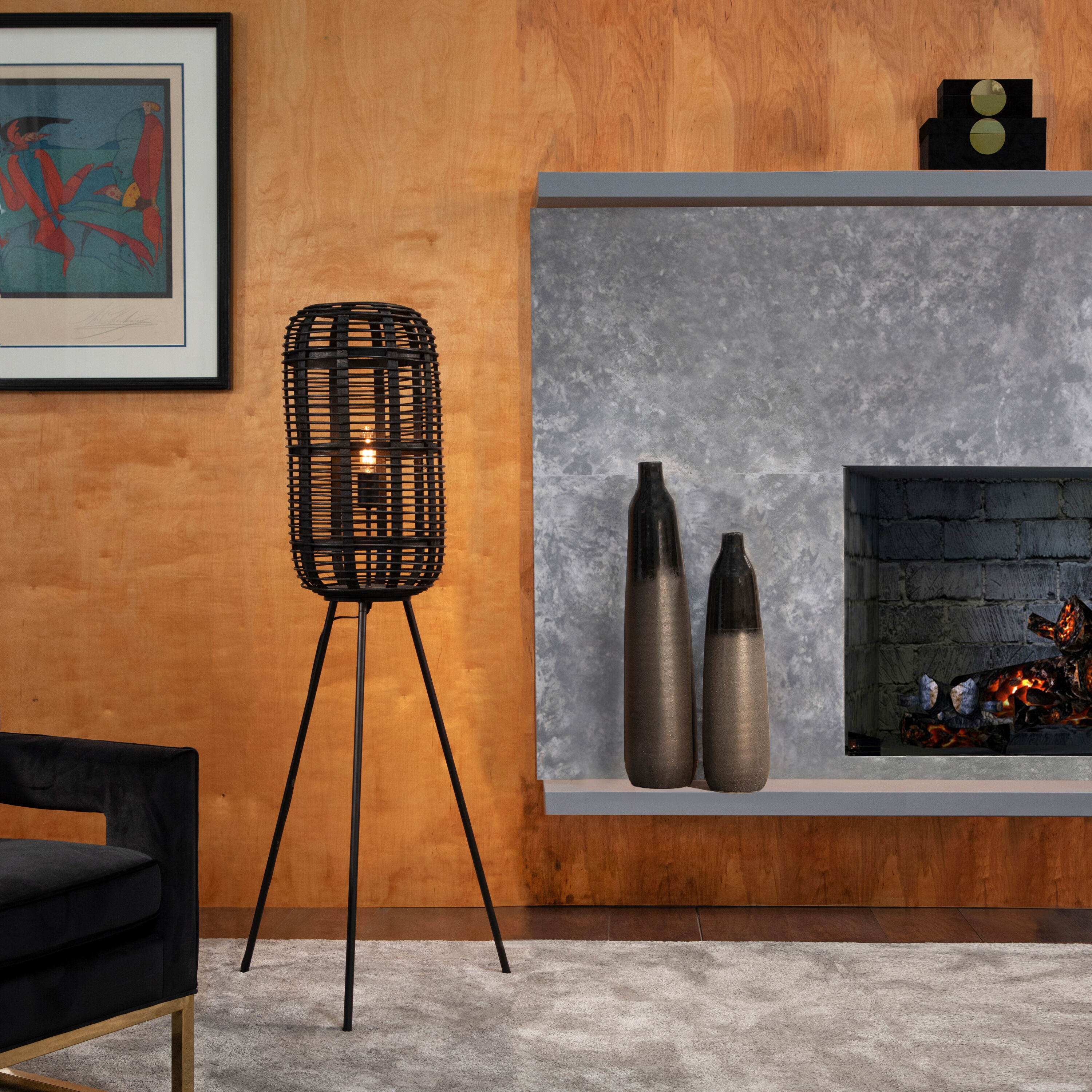 Sagebrook Home 13914-06 Black Ceramic Modern Sculpture