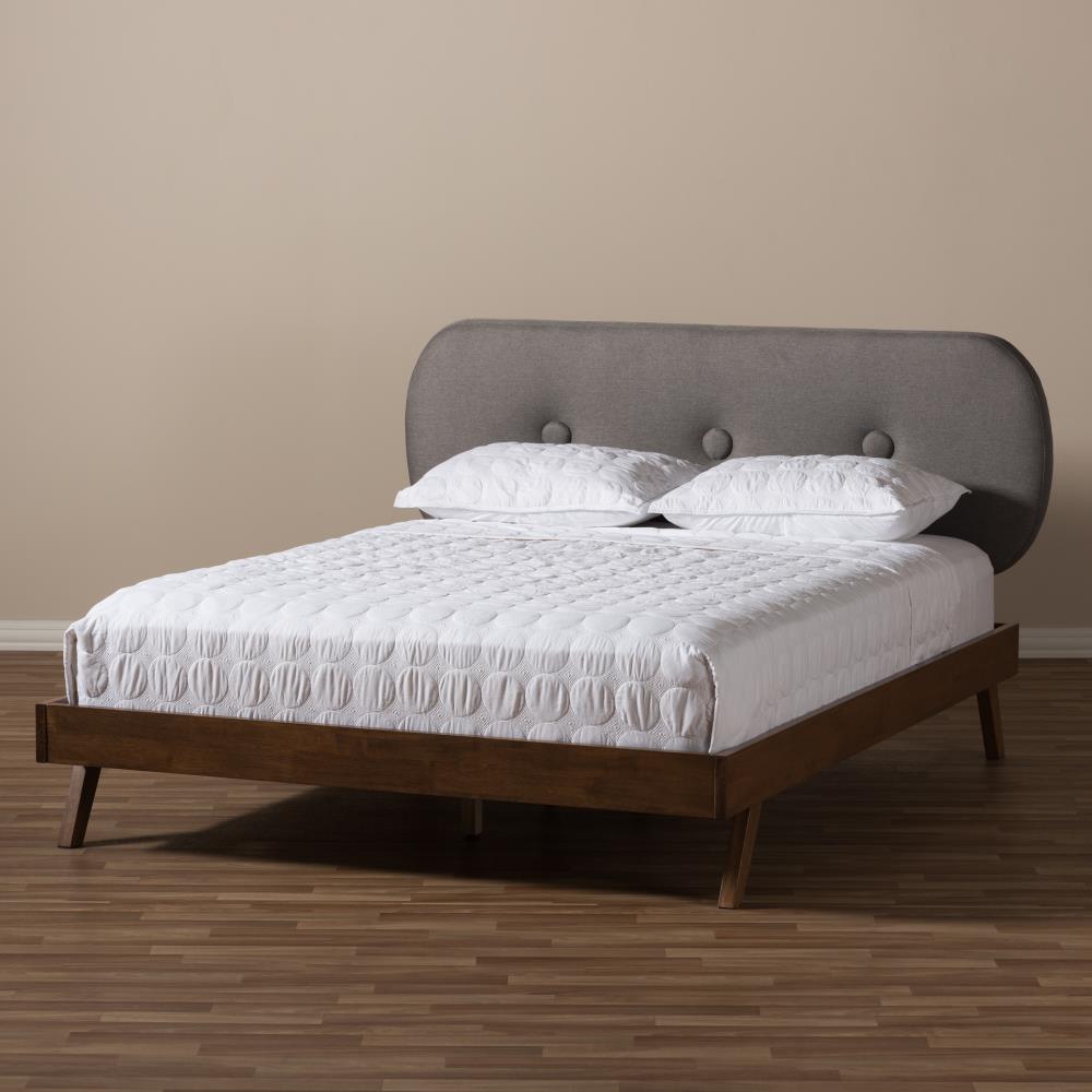 Baxton Studio Penelope Gray Full Composite Upholstered Bed in the Beds ...