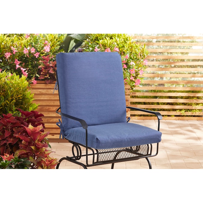 Allen Roth Blue High Back Patio Chair, Colebrook Outdoor Furniture