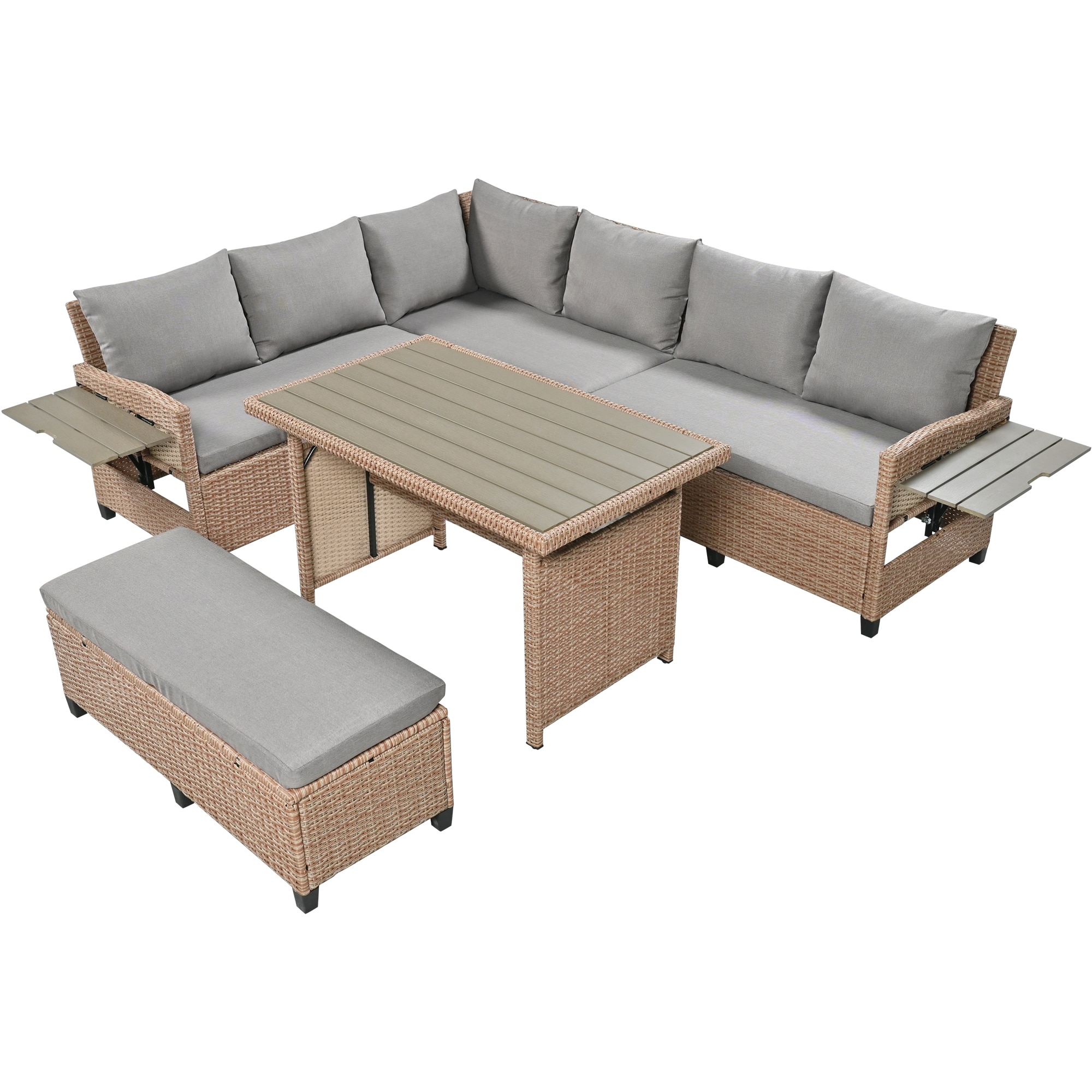 Direct Wicker DWS-06AAD-BR Patio-Conversation-Sets - View #2