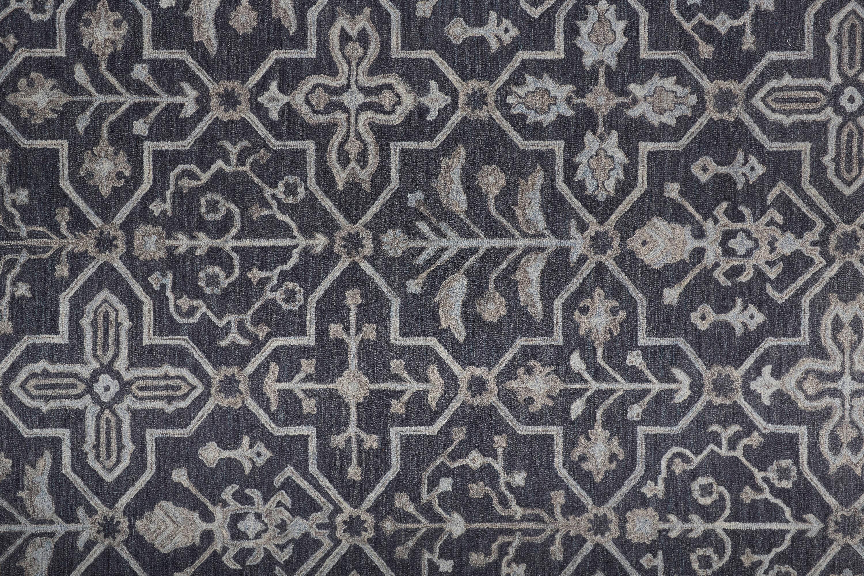 Odyssey Gray Handmade Wool Tufted Rectangular Rug - 2' x 3'
