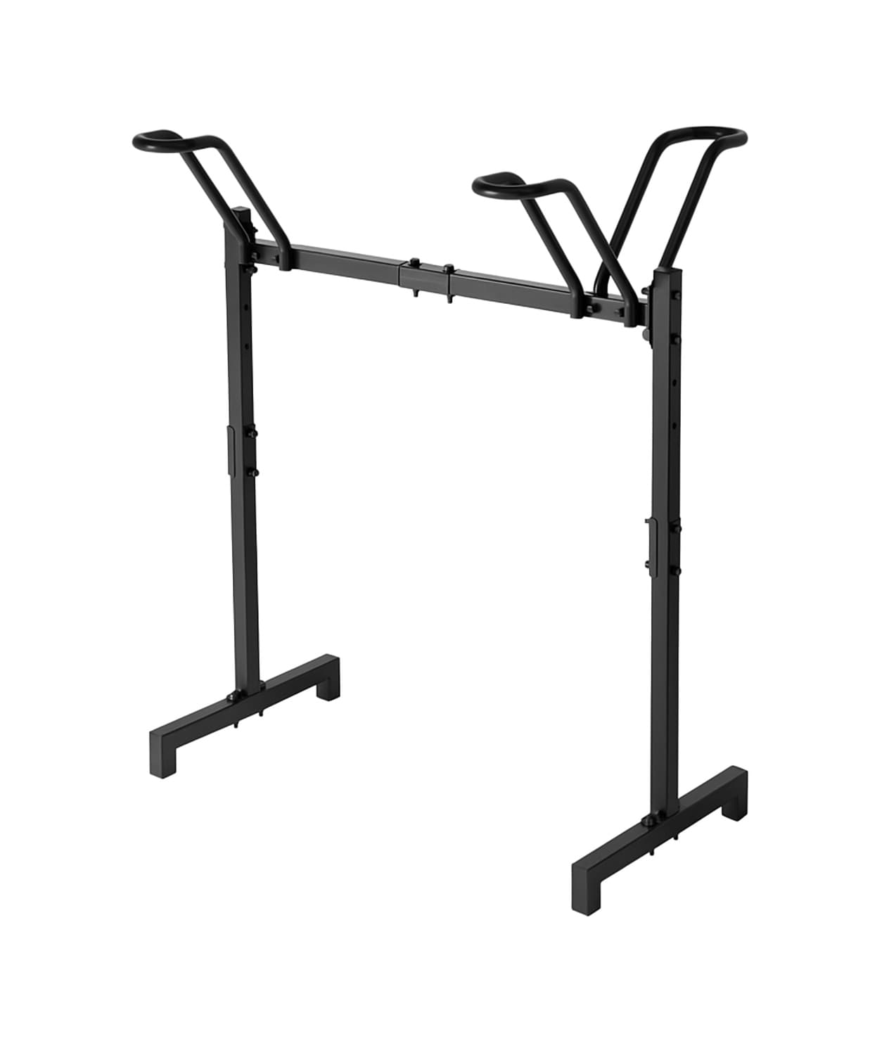 Etokfoks  2 Bike Floor Stand Adjustable Bicycle Parking Rack with Hook Metal Cycle Storage Organizer Garage Indoor Outdoor