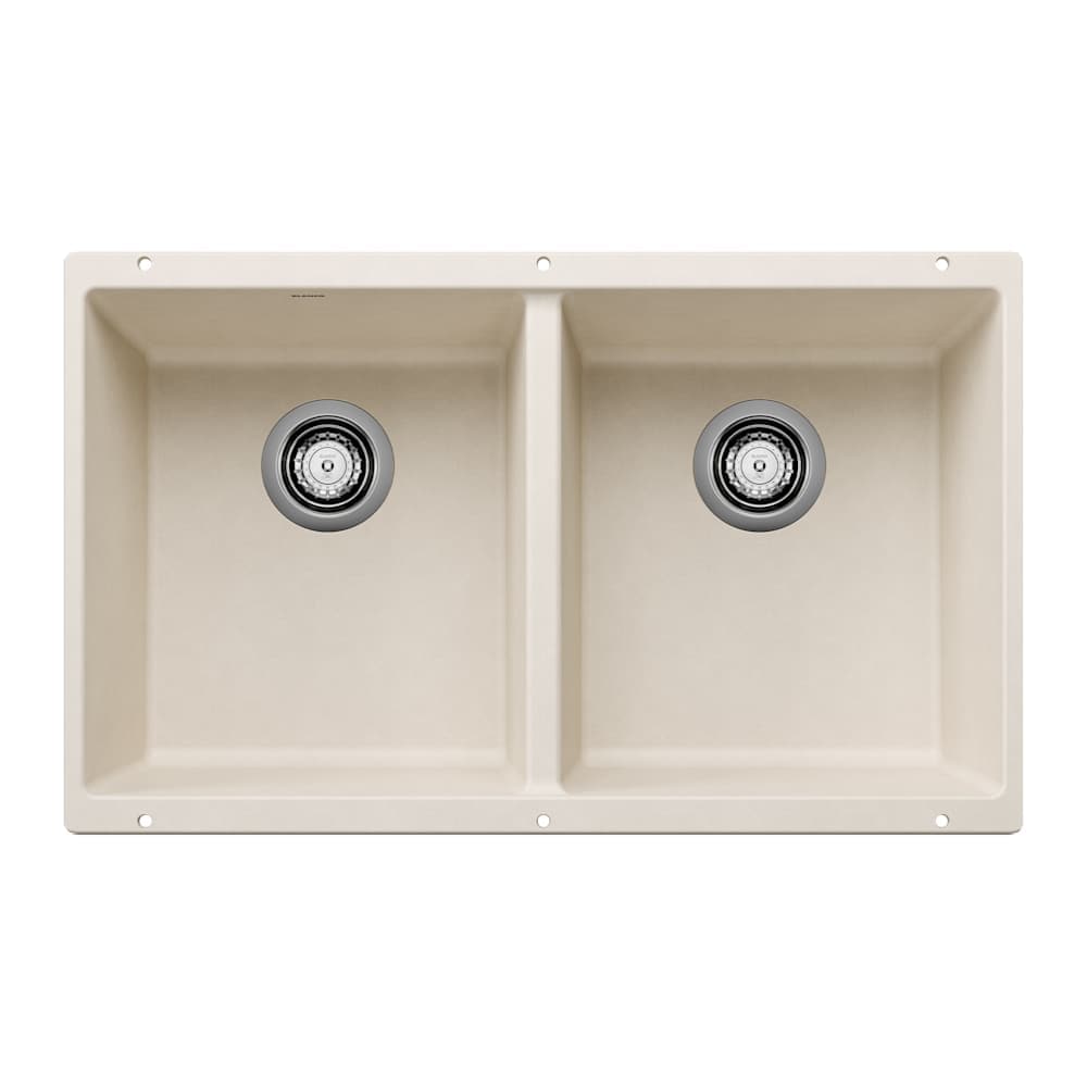 BLANCO Precis Undermount 29.75-in x 18.11-in Granite Double equal bowl Kitchen Sink
