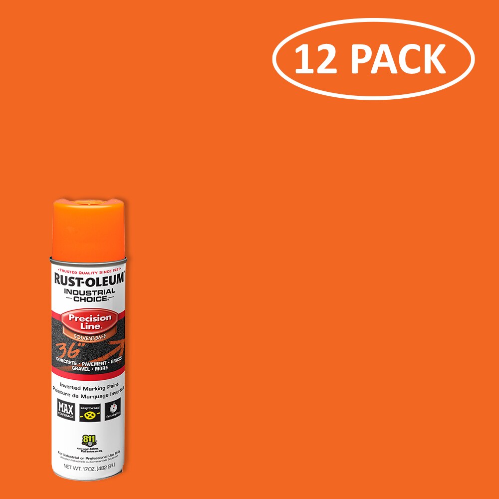 Rust-Oleum 17 oz. M1600 APWA Alert Orange Inverted Marking Spray Paint (Case of 12) | 201516VSOS