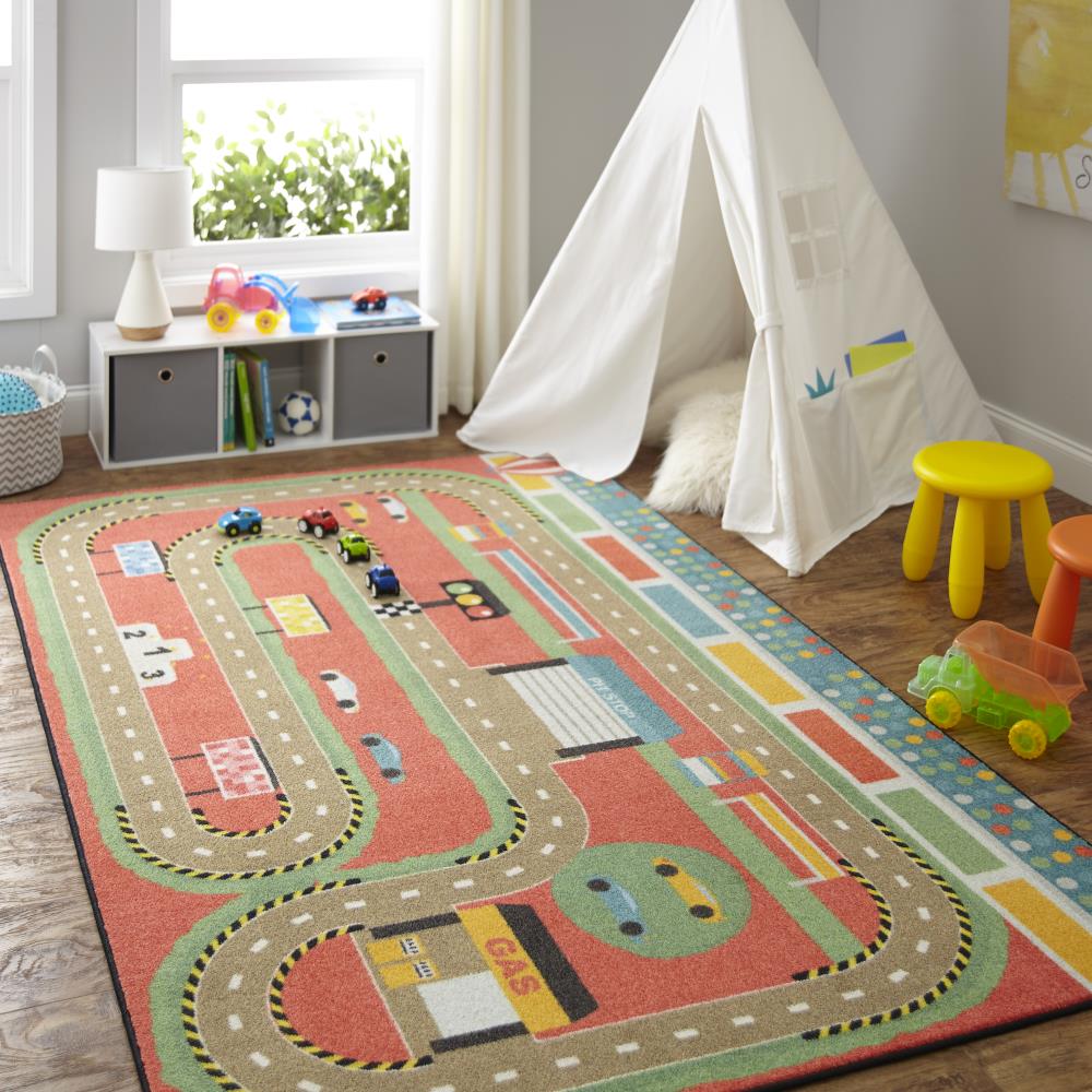 Area Rug, Green Nautical Anchor Rug, 2x3 Feet Rugs for Living Room Bedroom  Kids Room Kids Room Nursery Classroom, Non-Slip Comrft Carpet Washable Rug