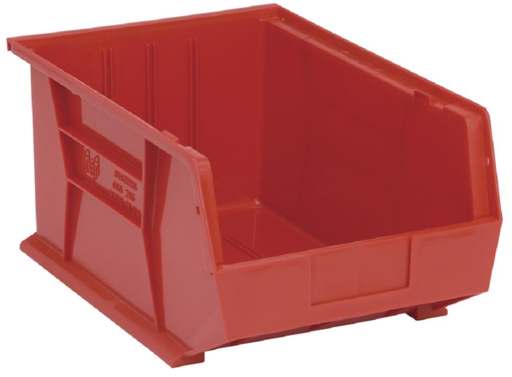 Quantum Storage Systems QUS255RD ULTRA ( 11-in W x 8-in H x 16-in D ) Red Polypropylene Stackable Bin
