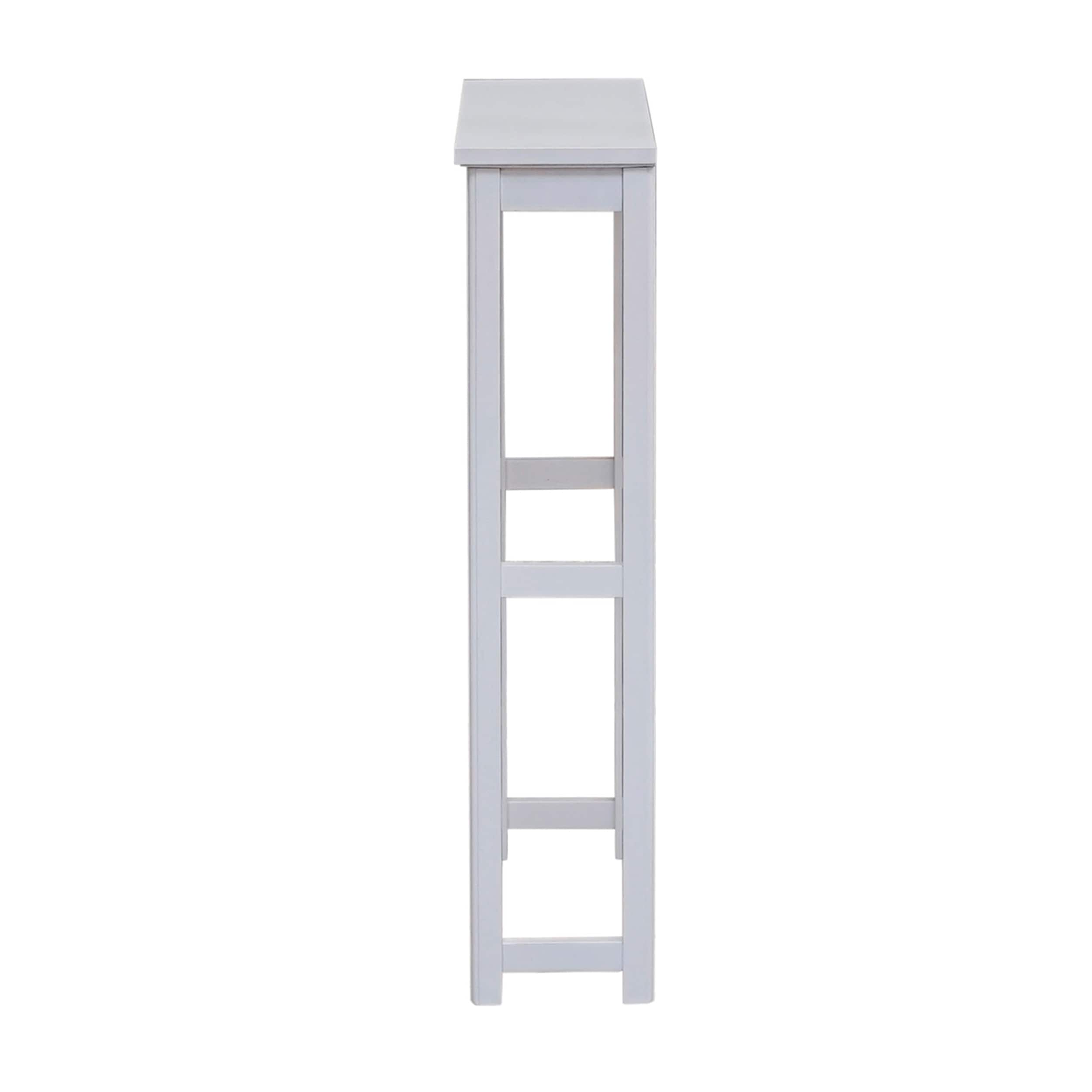 White Wood Over-the-Toilet Storage Shelf