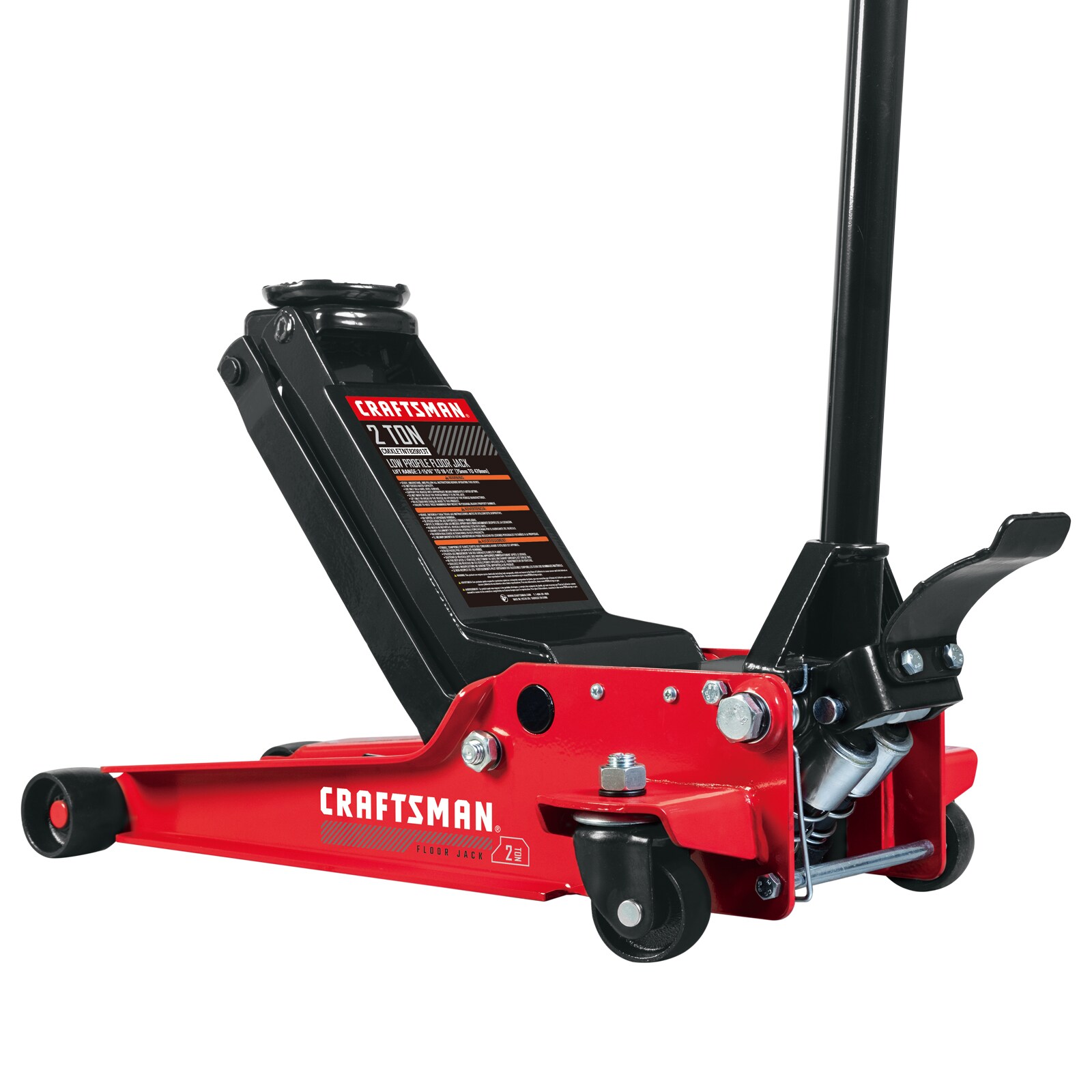 CRAFTSMAN Red 2-Ton Steel Hydraulic Low profile floor jack in the