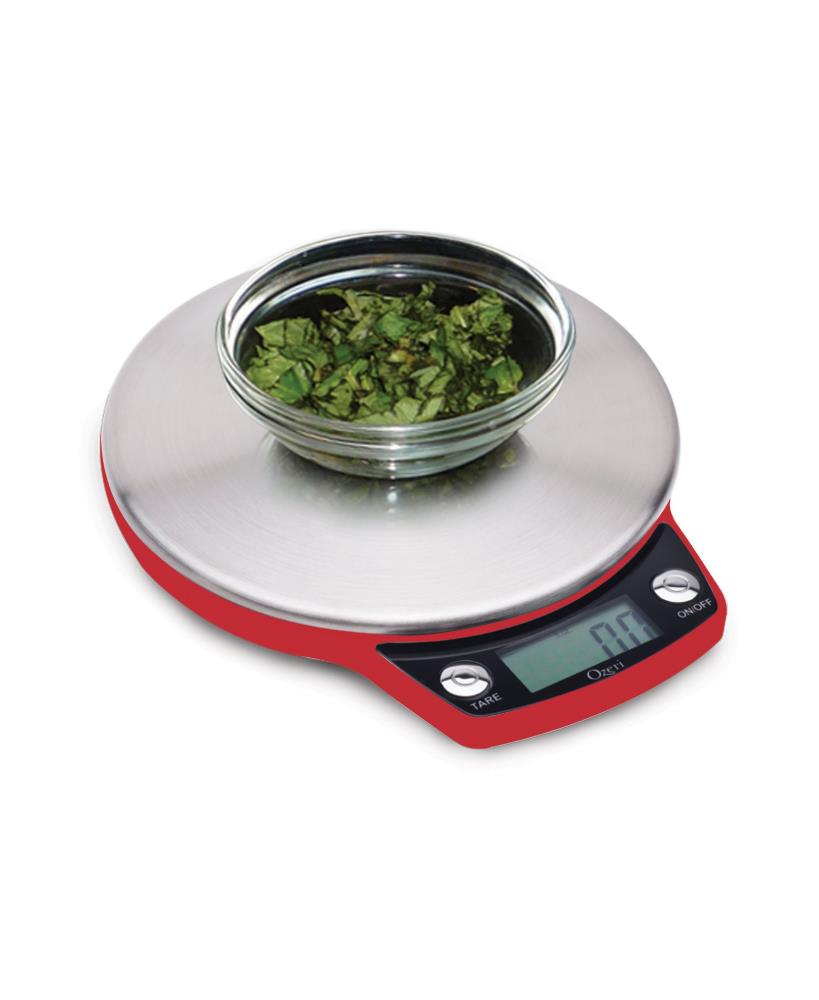 Ozeri Precision Pro Stainless-Steel Digital Kitchen Scale - Red