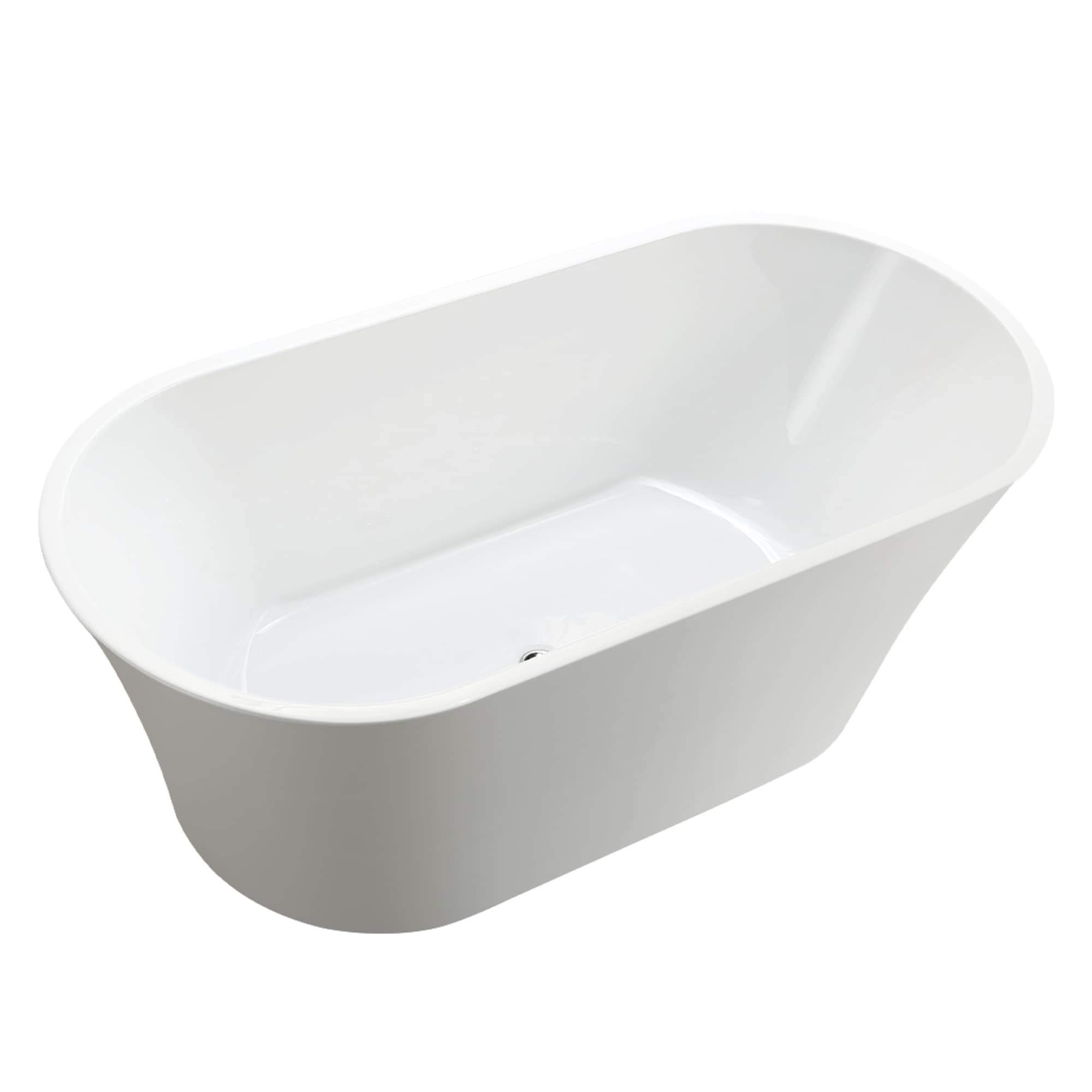 Antony 63" White Acrylic Freestanding Soaking Bathtub
