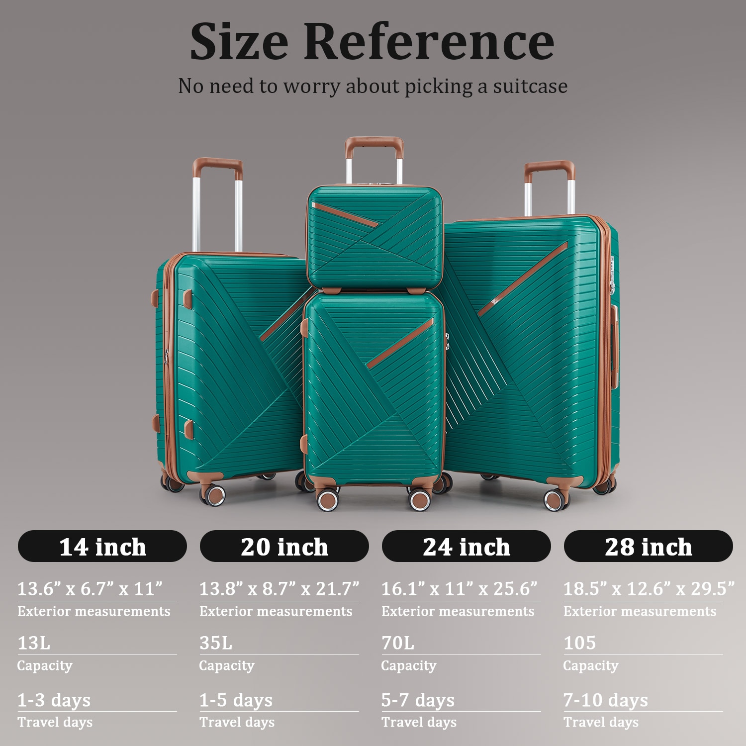 Bybafun YD9600099 Luggage-And-Luggage-Sets - View #2