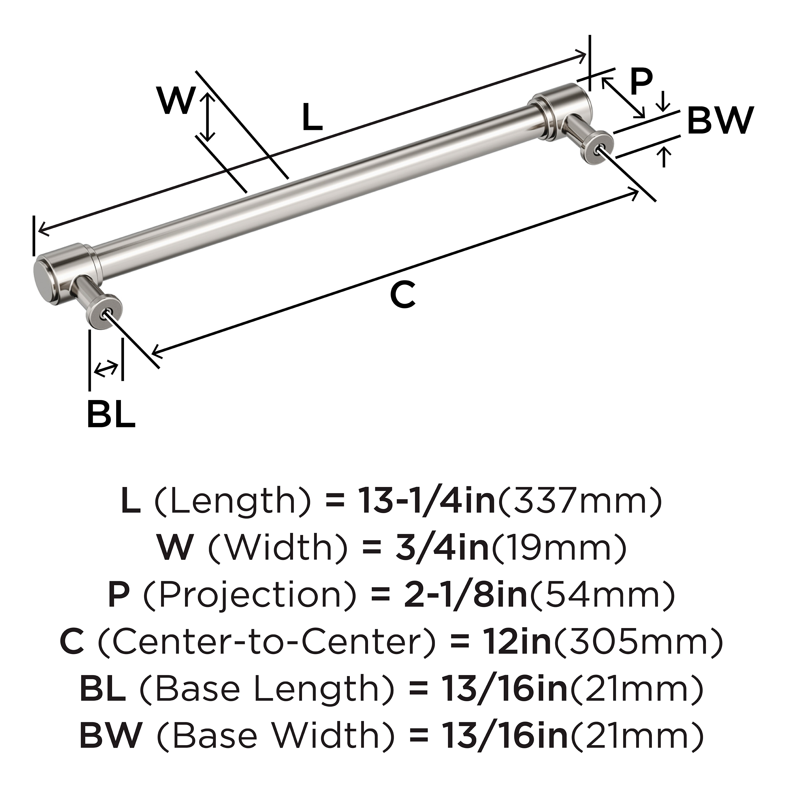 Amerock BP37470PN Cabinet-Pulls - View #4