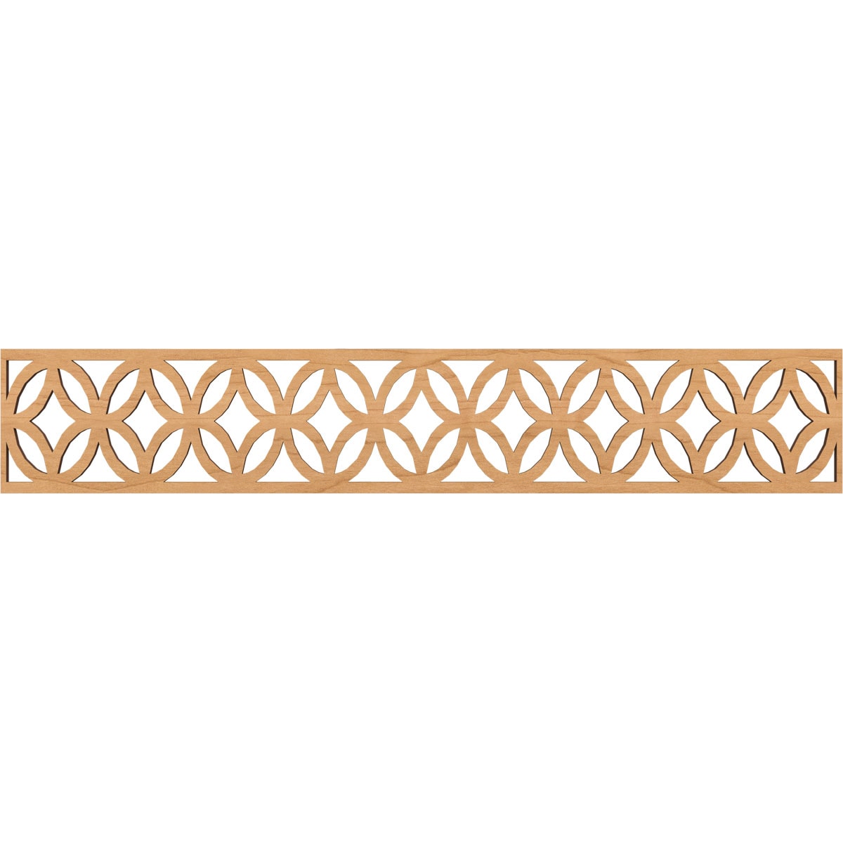 Ekena Millwork MLDB08X46CROMA Crosby Fretwork Flat Trim 8-in x 3.89-ft Maple Brown Unfinished 2156885 Pierced Wall Panel Moulding