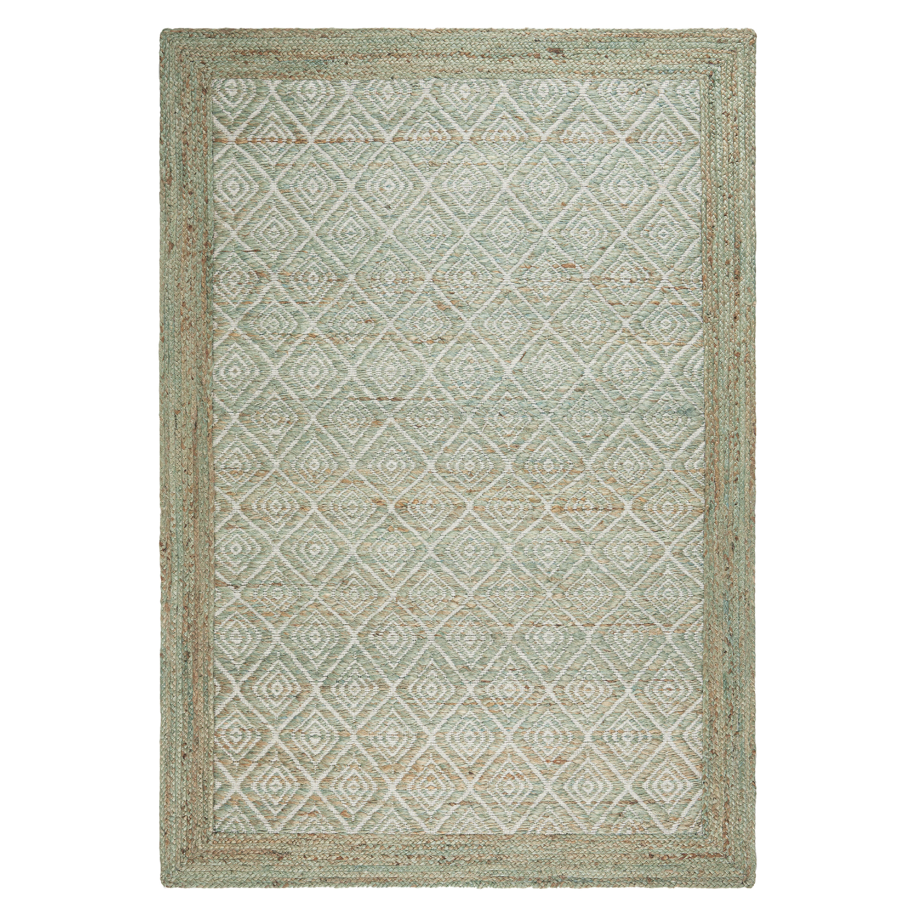 Town & Country Living 2-06-404 5 x 7 (ft) Loomed Polyester Olive Green Rectangular Indoor Geometric Area rug