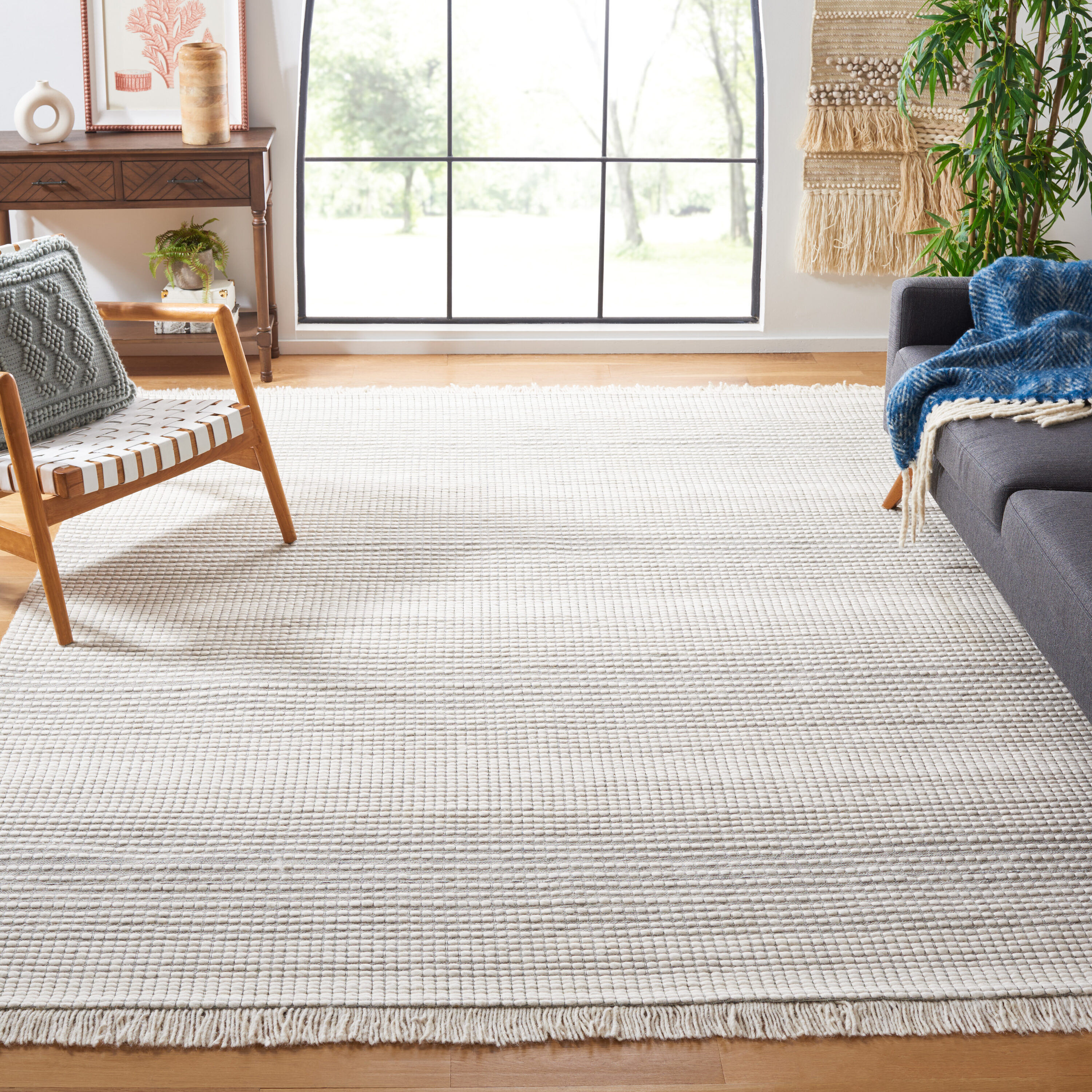  Marbella 208 Ivory/Gray Contemporary 8ft x 10ft Large Rectangle Rug