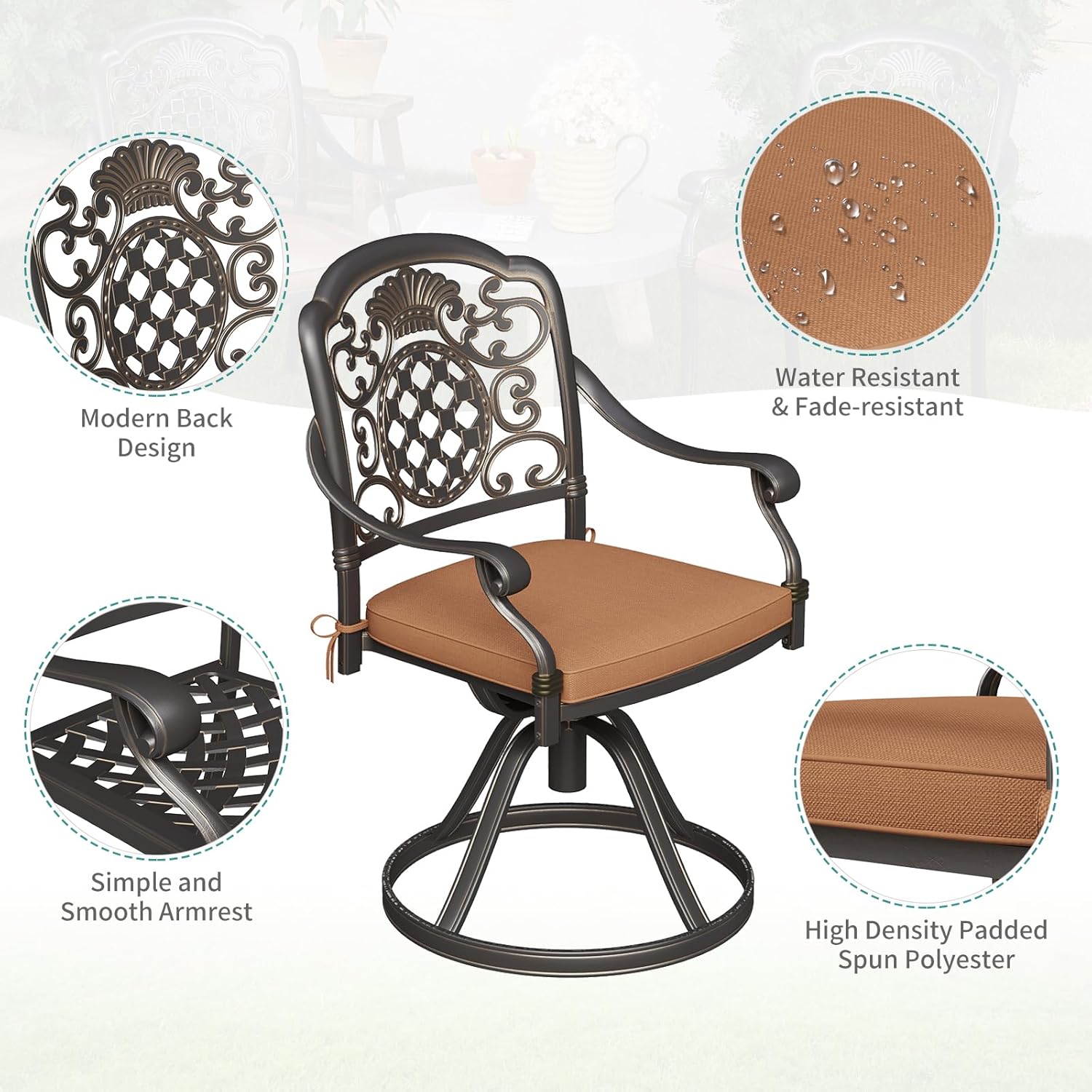 Qeetex SUN-PHO-357ADG5T Patio-Chairs - View #3