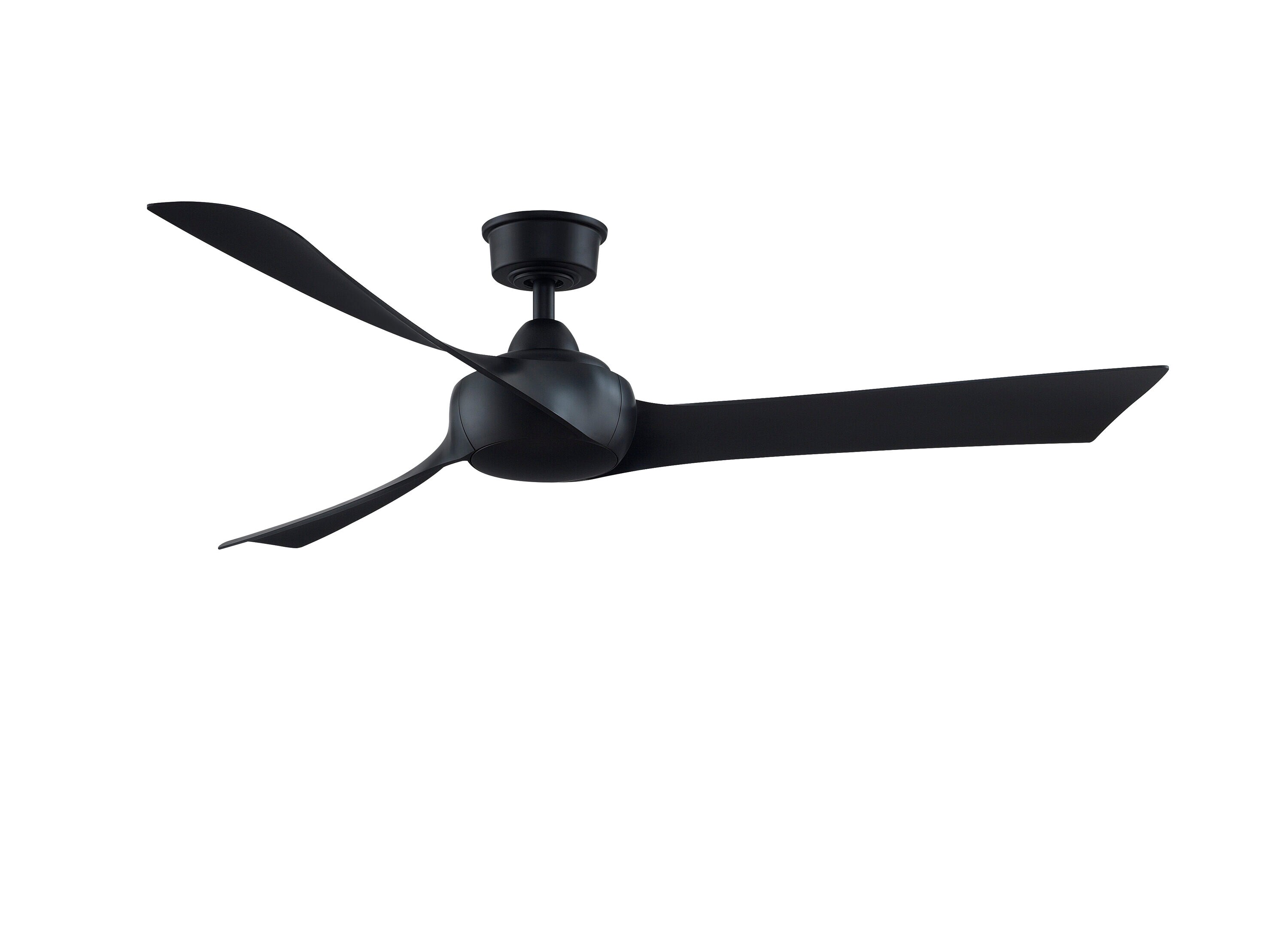 Wrap Custom 60-in Black Indoor/Outdoor Smart Ceiling Fan with Remote (3-Blade) | - Fanimation FPD8530BL-60BL