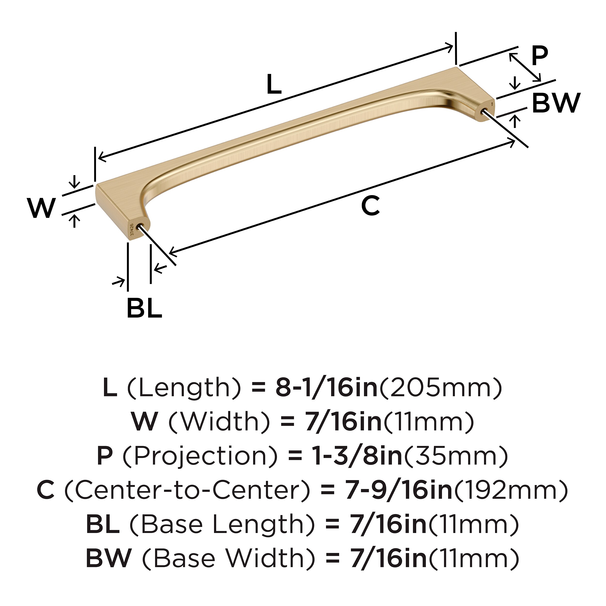 Amerock BP37426BBZ Cabinet-Pulls - View #4