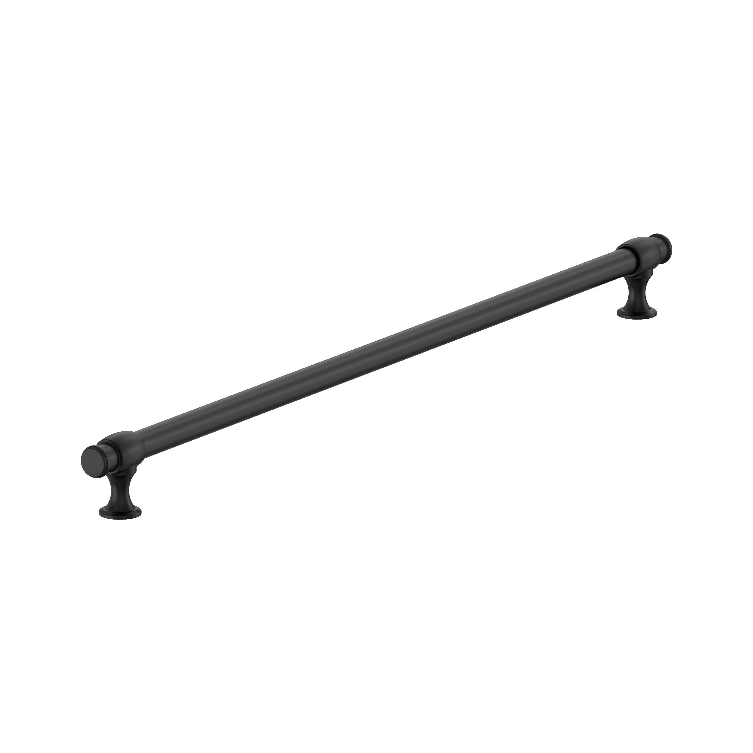Amerock BP54067FB Winsome 24-in , 608mm Center to Center Matte Black Cylindrical Bar For Use on Appliances Drawer Pulls