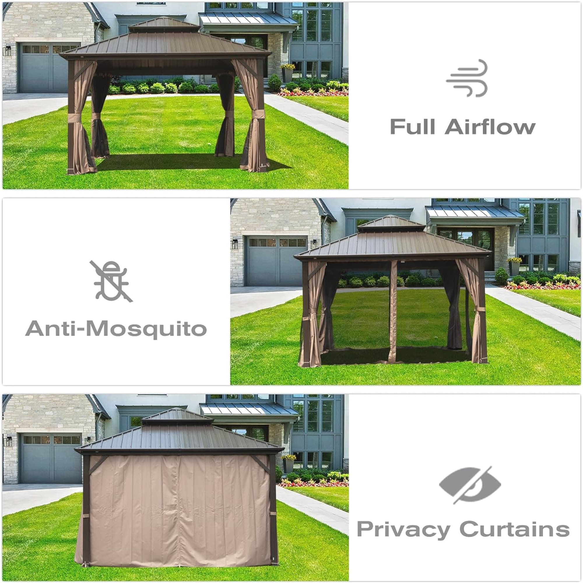Forclover DASE-1650S07 Wood-Resin-Gazebos - View #7