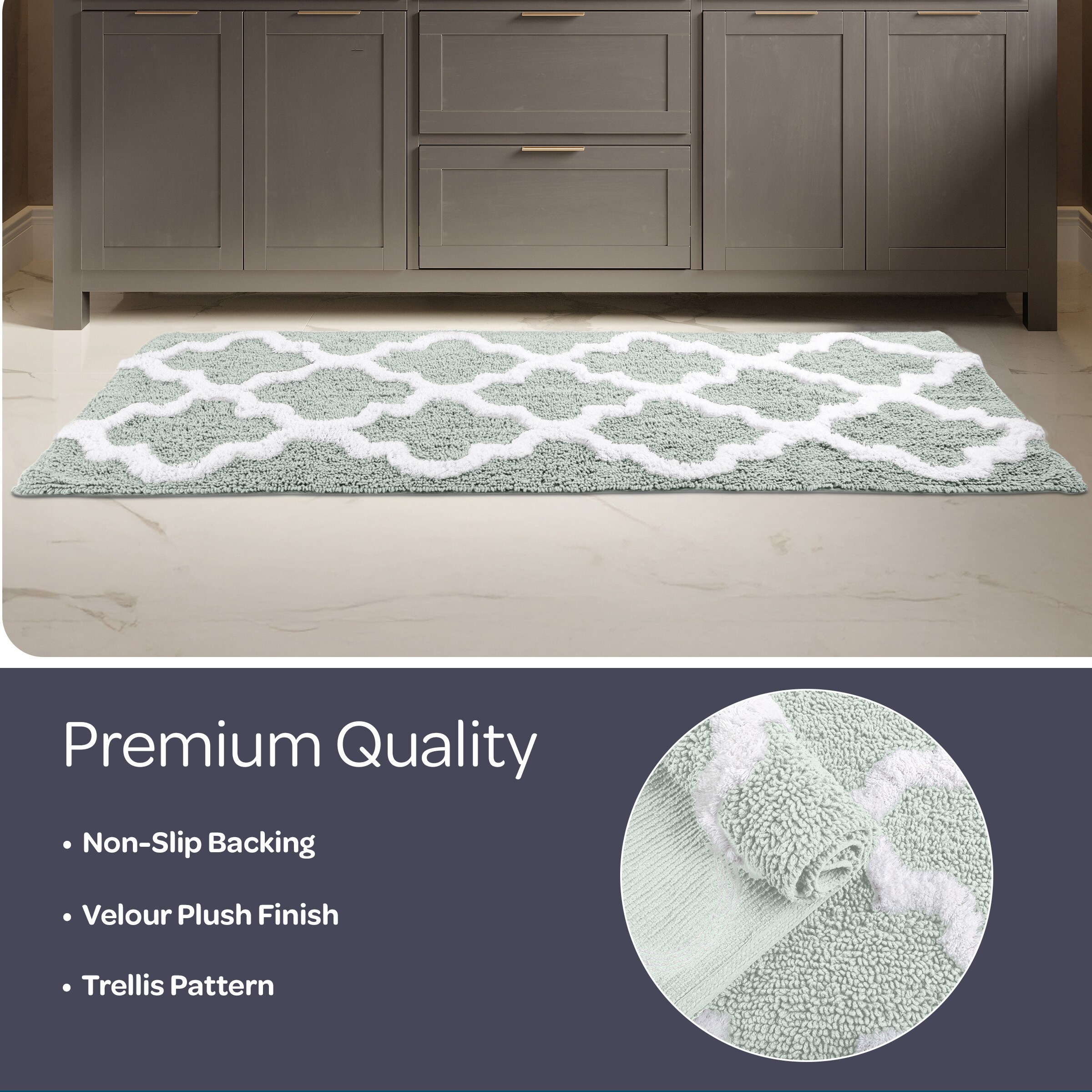 Lavish Home 67-0029-SF Bath-Rugs - View #2