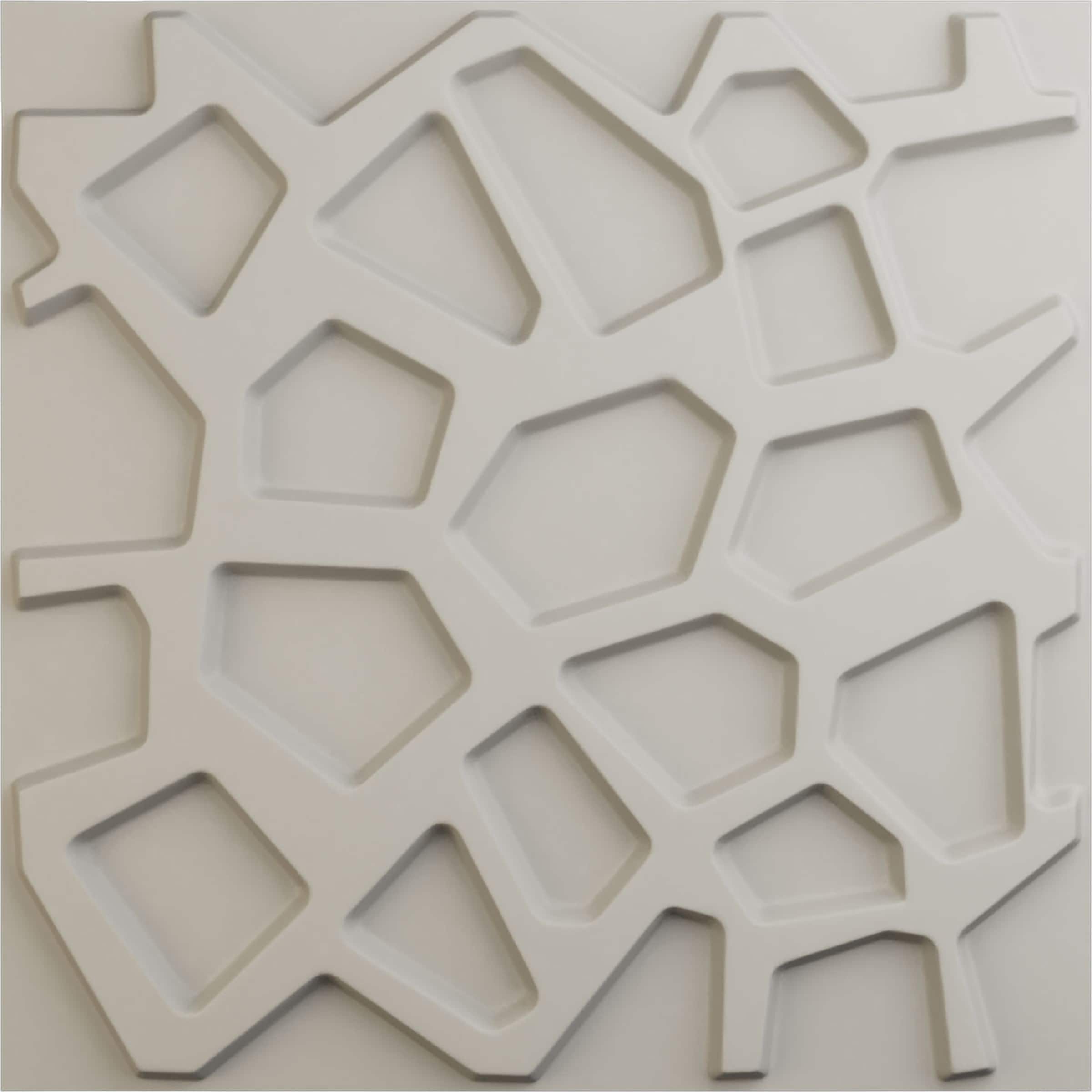 Ekena Millwork WP20X20DUGBW-CASE-12 19-5/8-in x 19-5/8-in Embossed Paintable/Stainable White PVC Wall Panel ( 12 -Pack, Covers 32.04 )