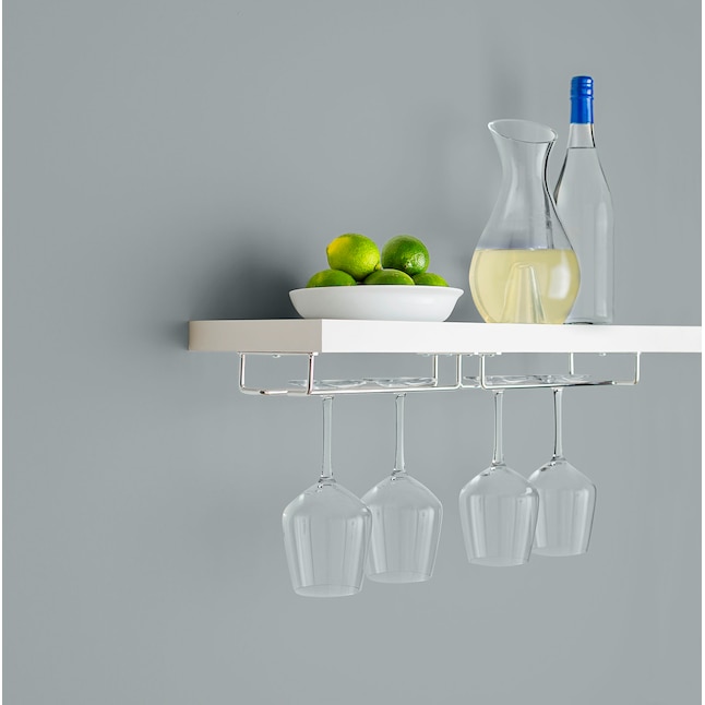 Style Selections 4 51 In W X 1 61 H Tier Under Shelf Metal Stemware Holder The Cabinet Organizers Department At Lowes Com