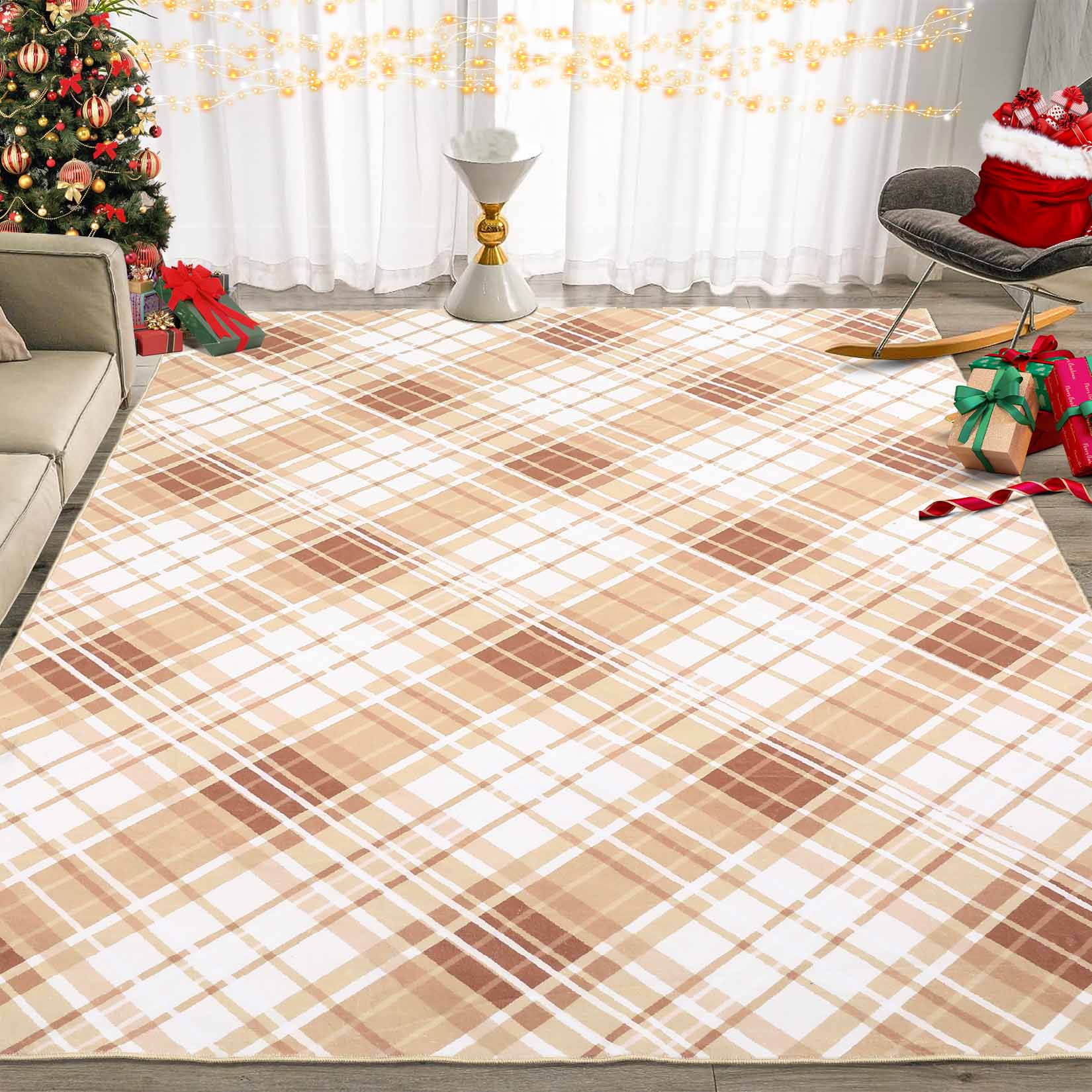 Garvee YXY-LO-PHO-14ORBI33 5 x 7 (ft) Loomed Polyester Taupe Rectangular Indoor Geometric Mid-Century Modern Machine washable Area rug