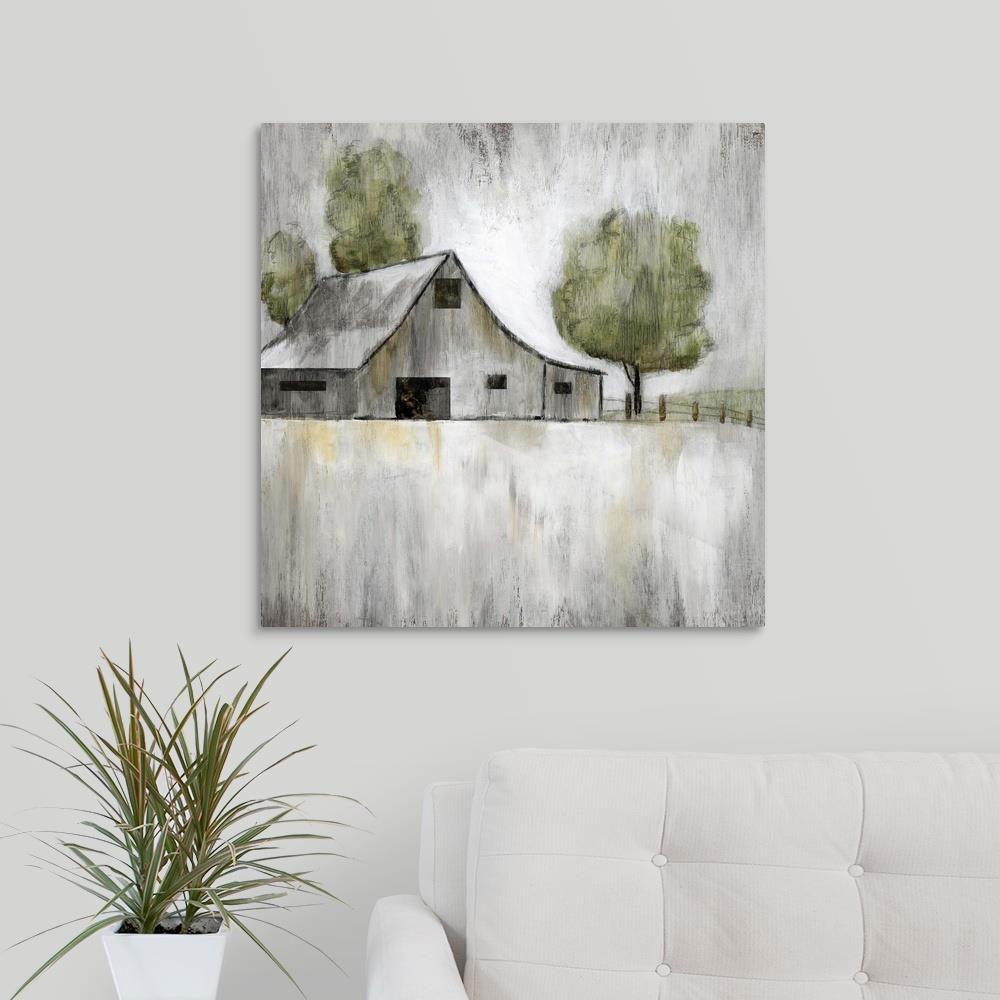 GreatBigCanvas Weathered Barn by Nan F Canvas 24-in H x 24-in W ...