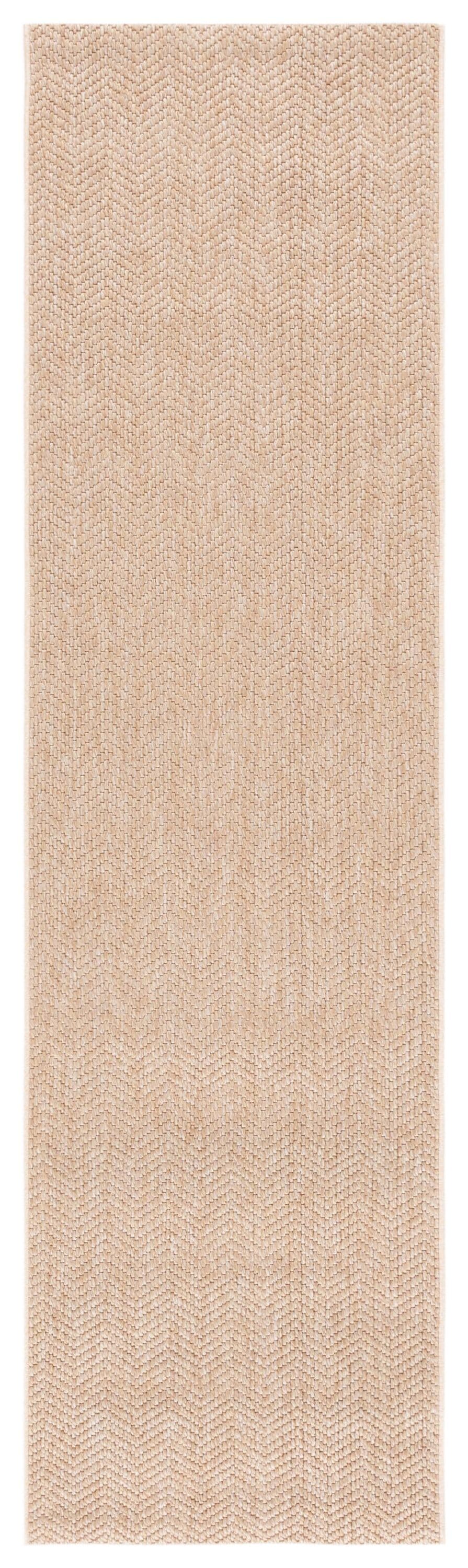 Safavieh SAW402B-28 2 x 8 (ft) Loomed Polyester/Polypropylene Natural Rectangular Indoor/Outdoor Solid Mid-Century Modern Runner rug