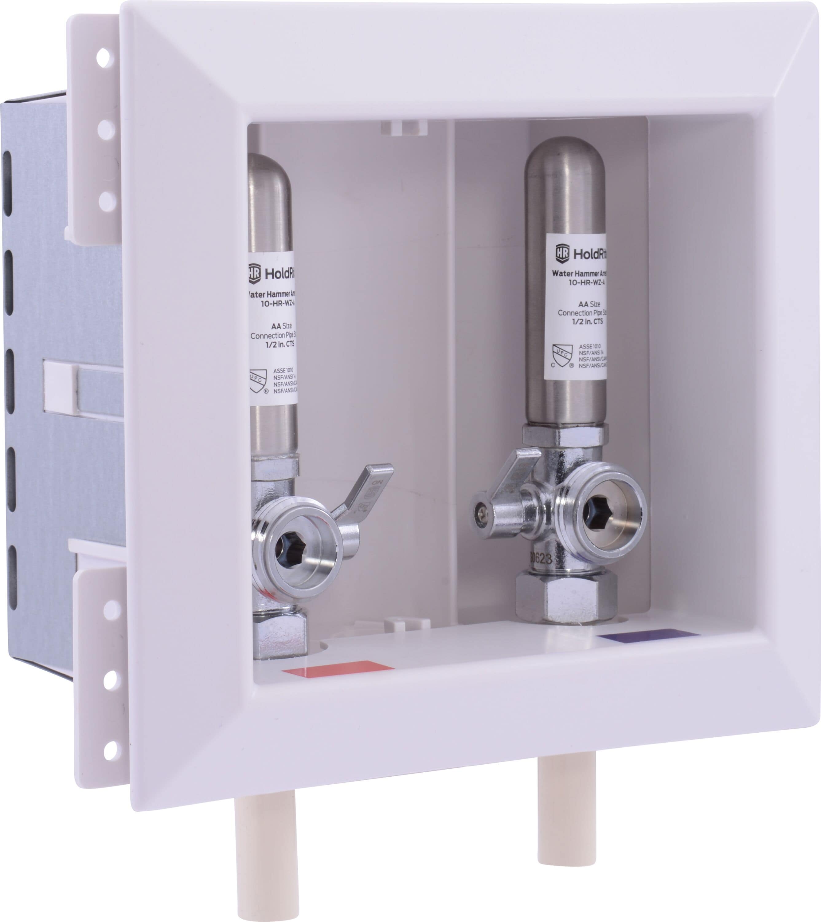 HoldRite HR-WRA-C Quarter turn ball valve CPVC Washing machine Outlet Box