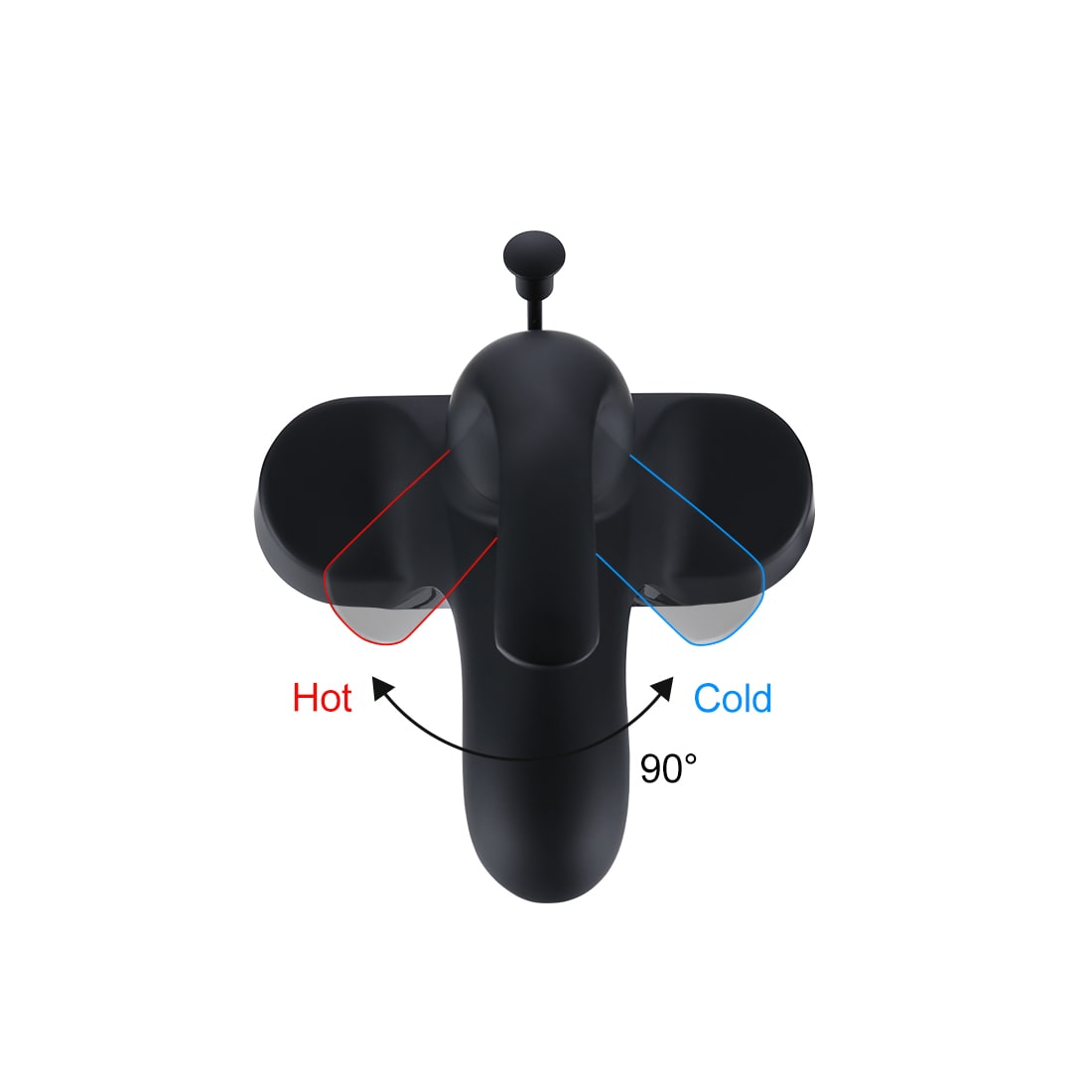 Matte Black Stainless Steel Centerset Bathroom Faucet with Lift Rod Drain