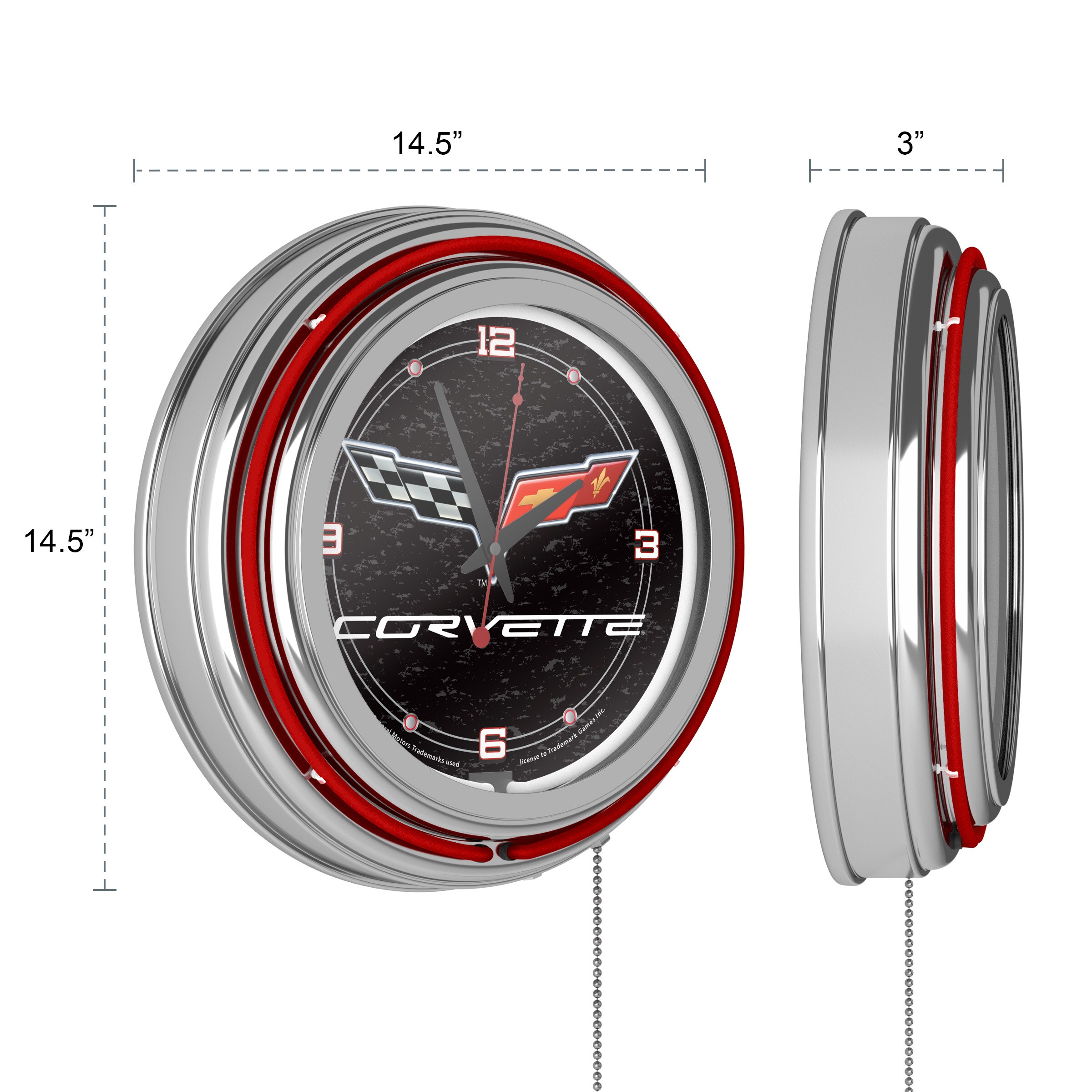 Trademark Gameroom GM1400-C6-COR Indoor-Outdoor-Clocks - View #6