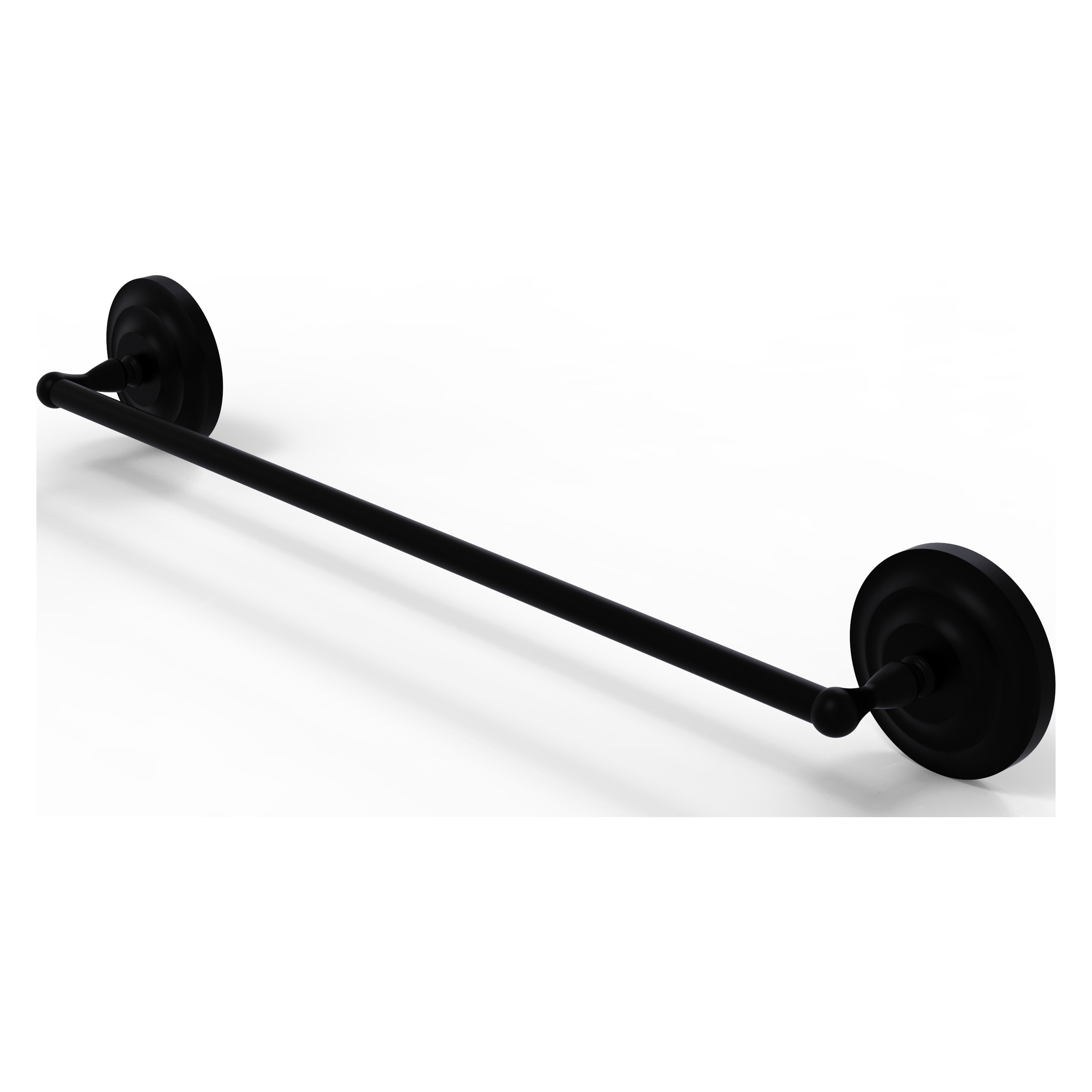 Allied Brass QN-31/18-BKM Que New 18-in Matte Black Wall mount Single Towel Bar