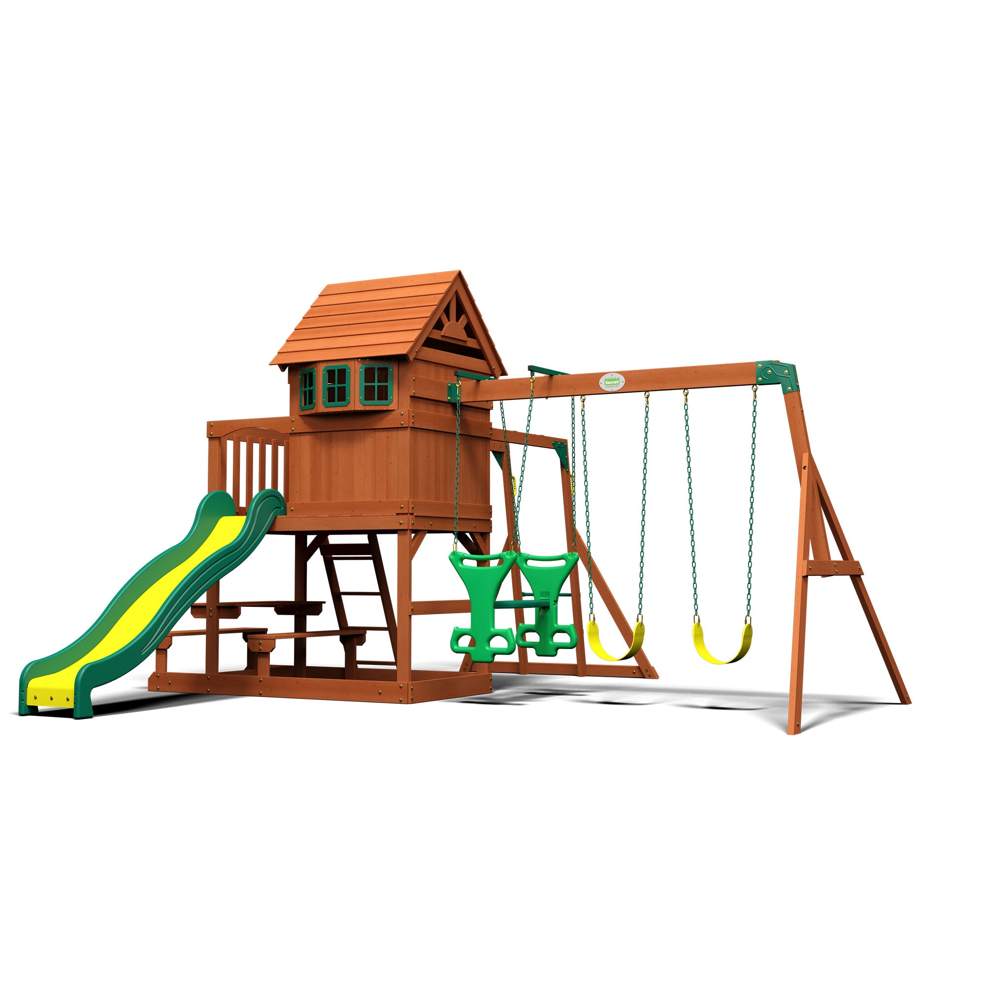 springboro wooden swing set